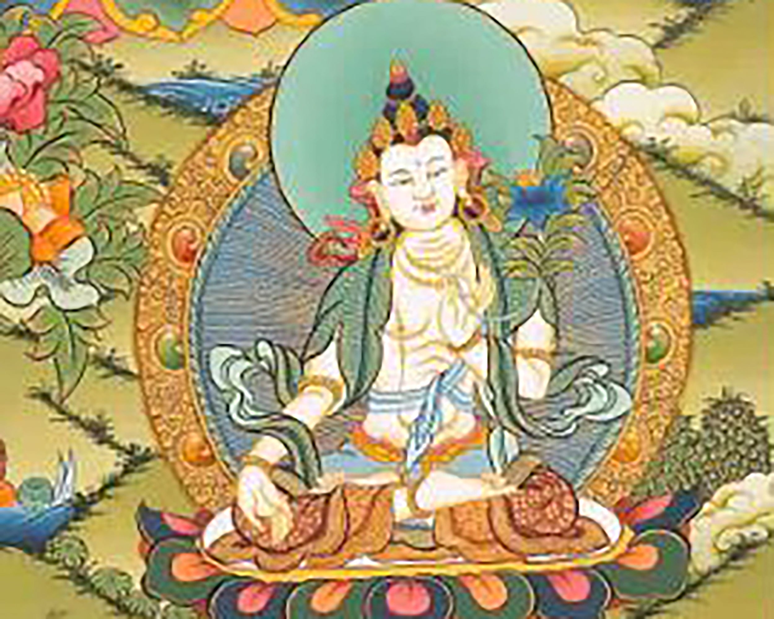 Thangka of White Tara | Healing and Longevity Sacred Art