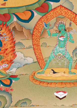 Chakrasamvara and Vajravarahi Yab Yum Thangka | Dakinis, Akshobhya, Sakya Mahakala Spiritual Artwork
