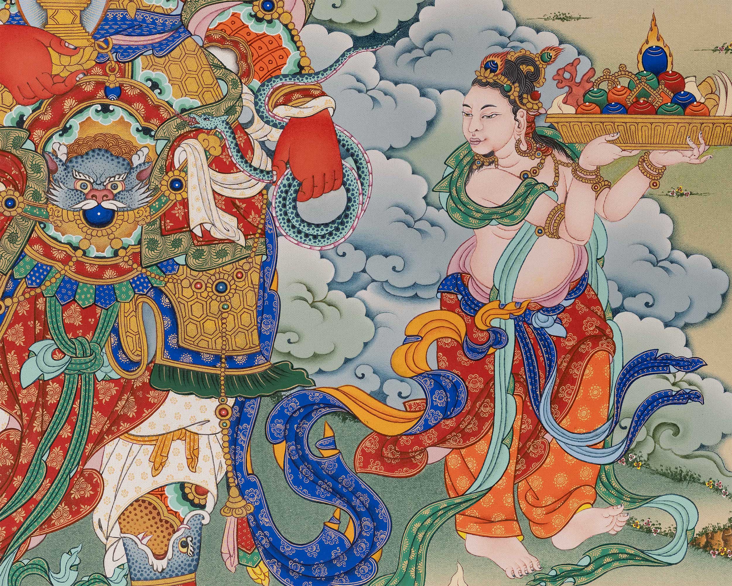 Leader of the Nagas, Virupaksa Giclee Print | Guardian of the Western Direction