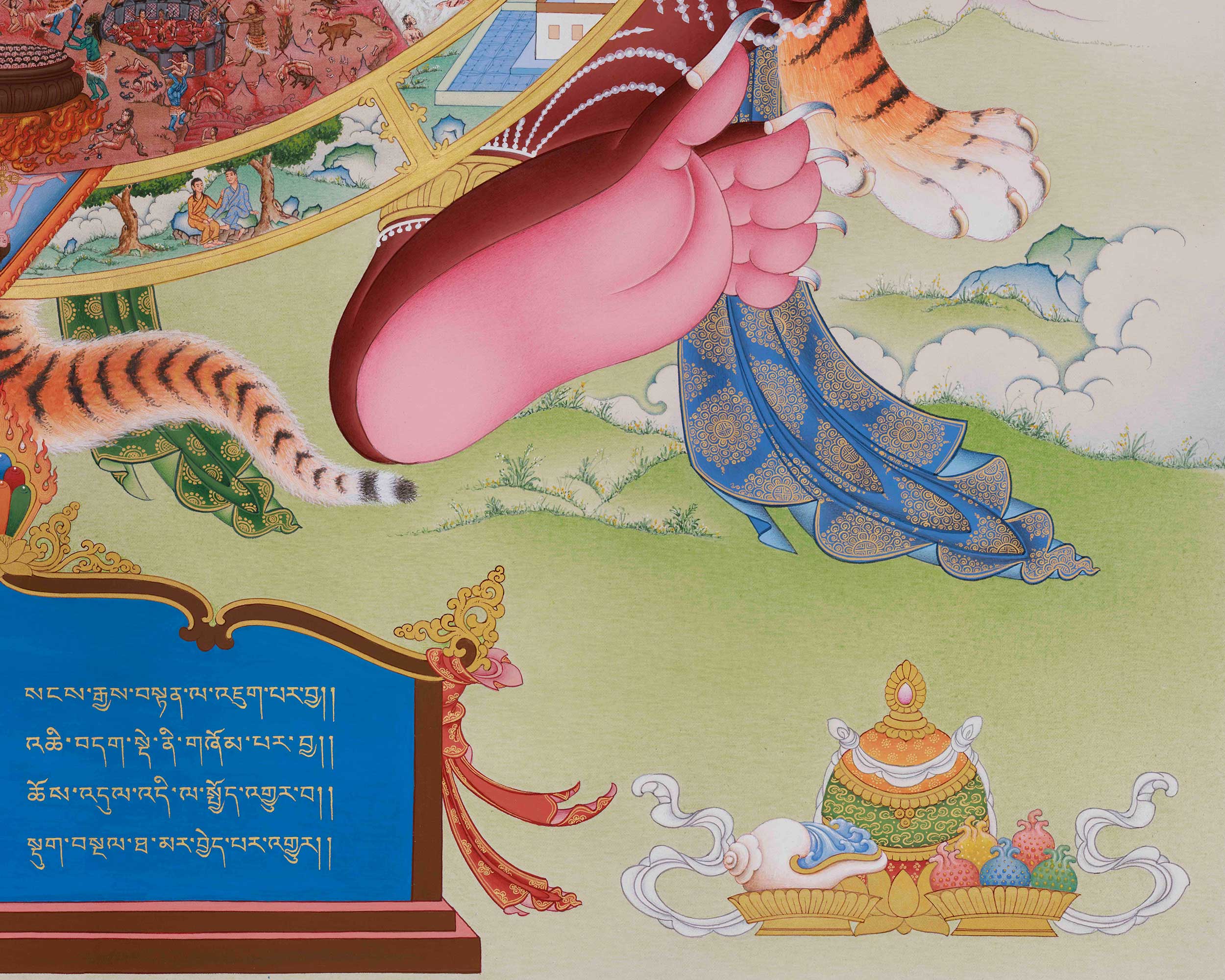 Buddhist Wheel of Life Thangka | Tibetan Bhavachakra Art