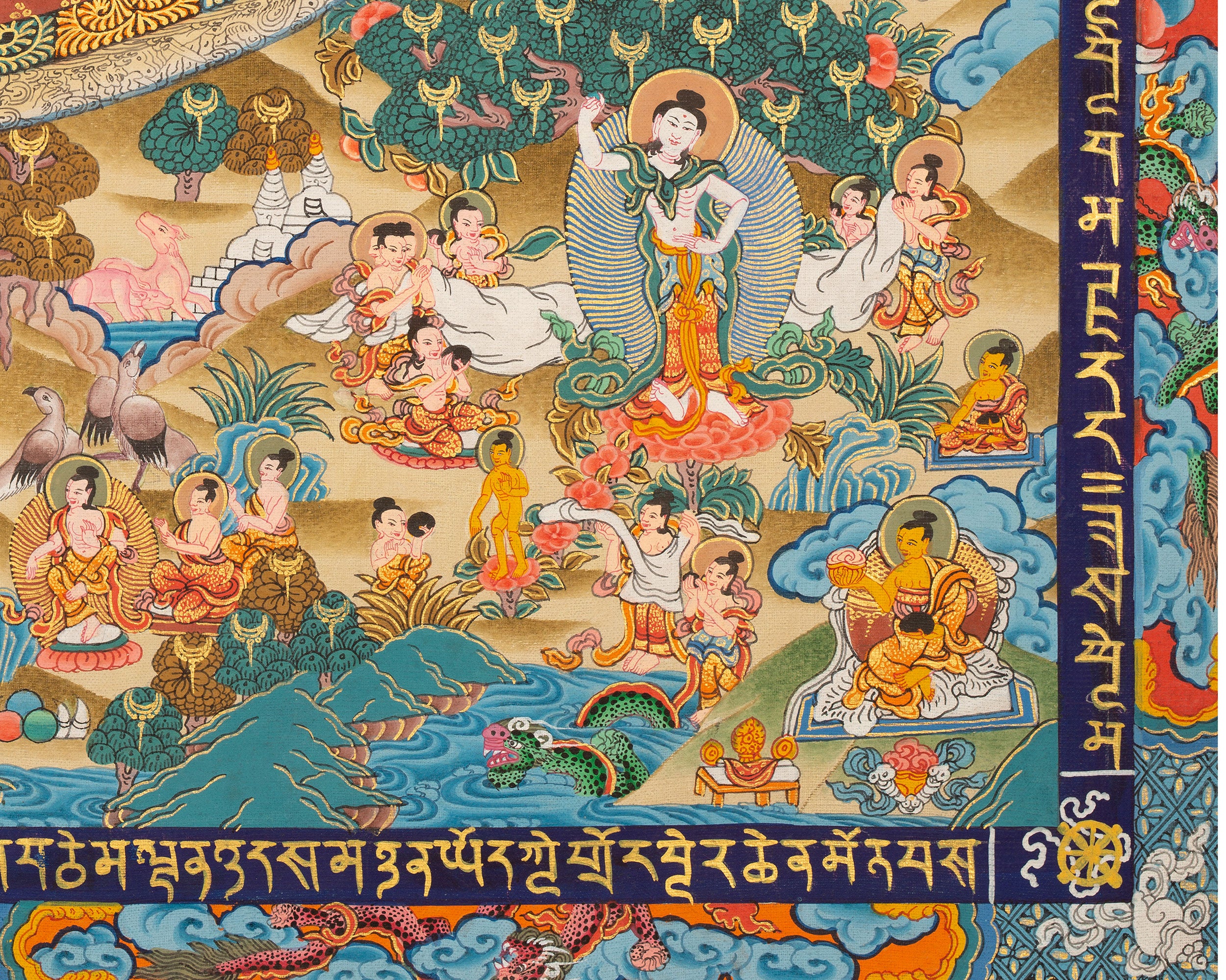 Amoghasiddhi Buddha Mandala Thangka | Meditation Mandala Painting
