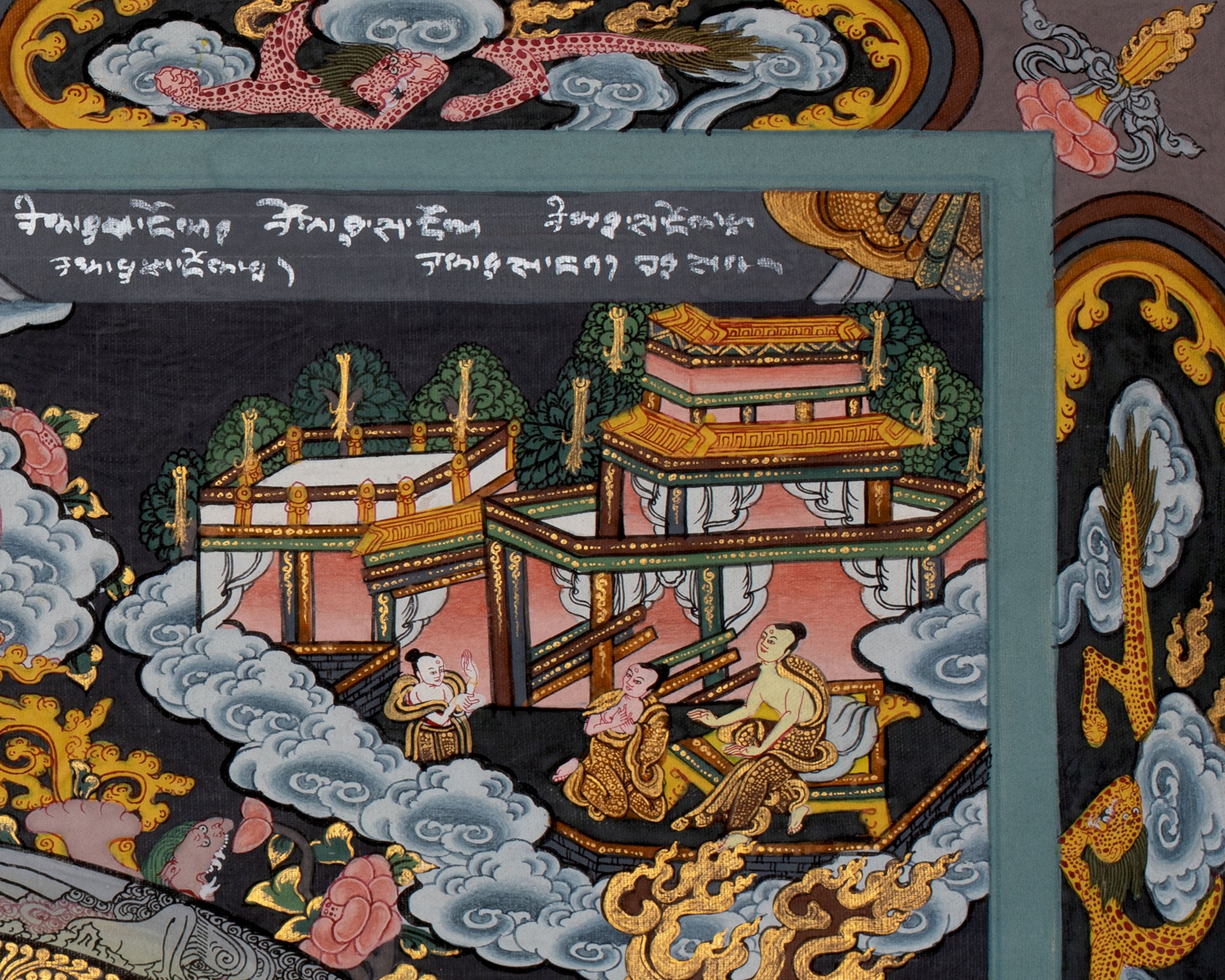 Vintage Tibetan Buddha Mandala Thangka | Buddhist Artwork