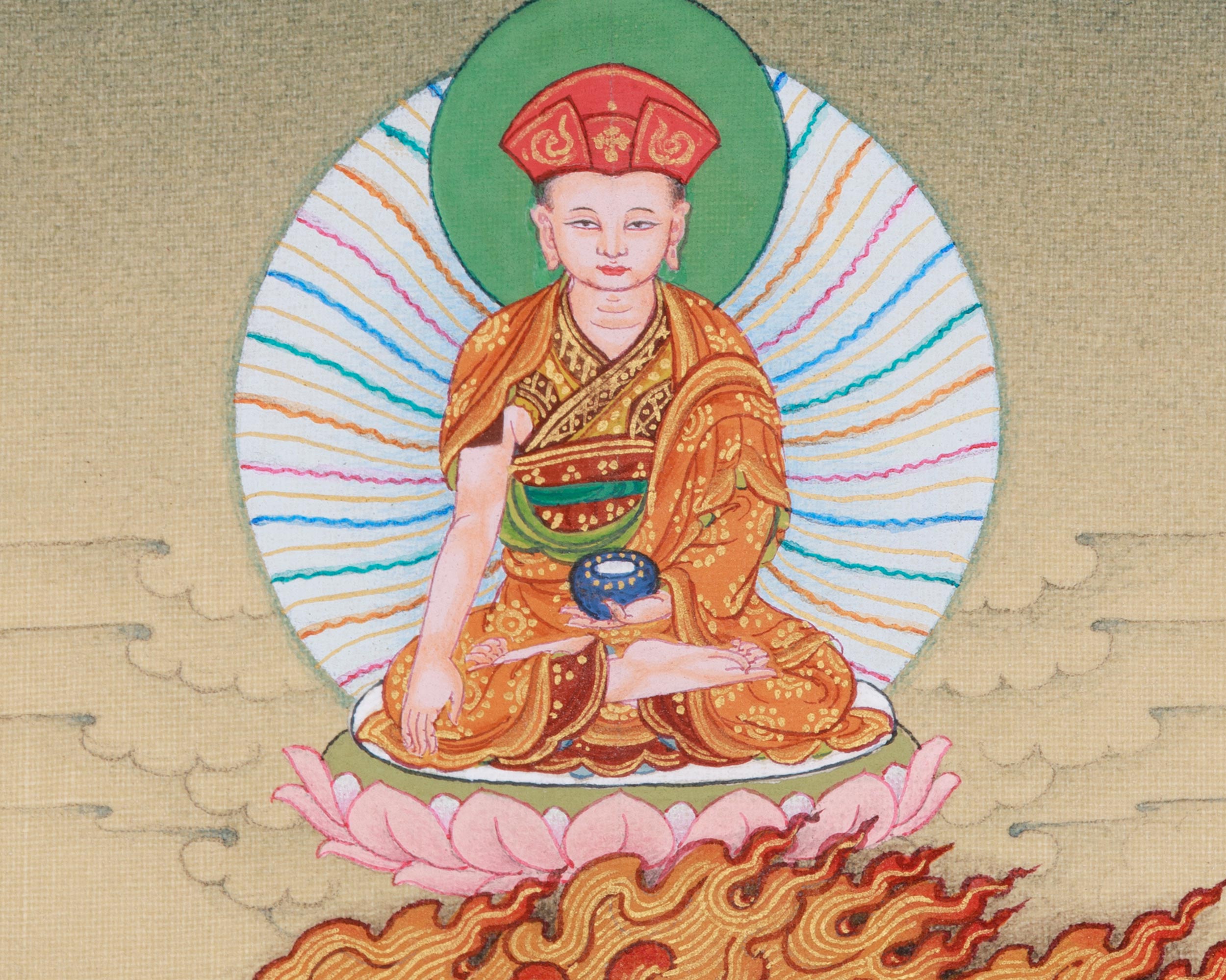 Achi Chokyi Drolma with Jigten Sumgon Thangka | The Protector and Spiritual Guide