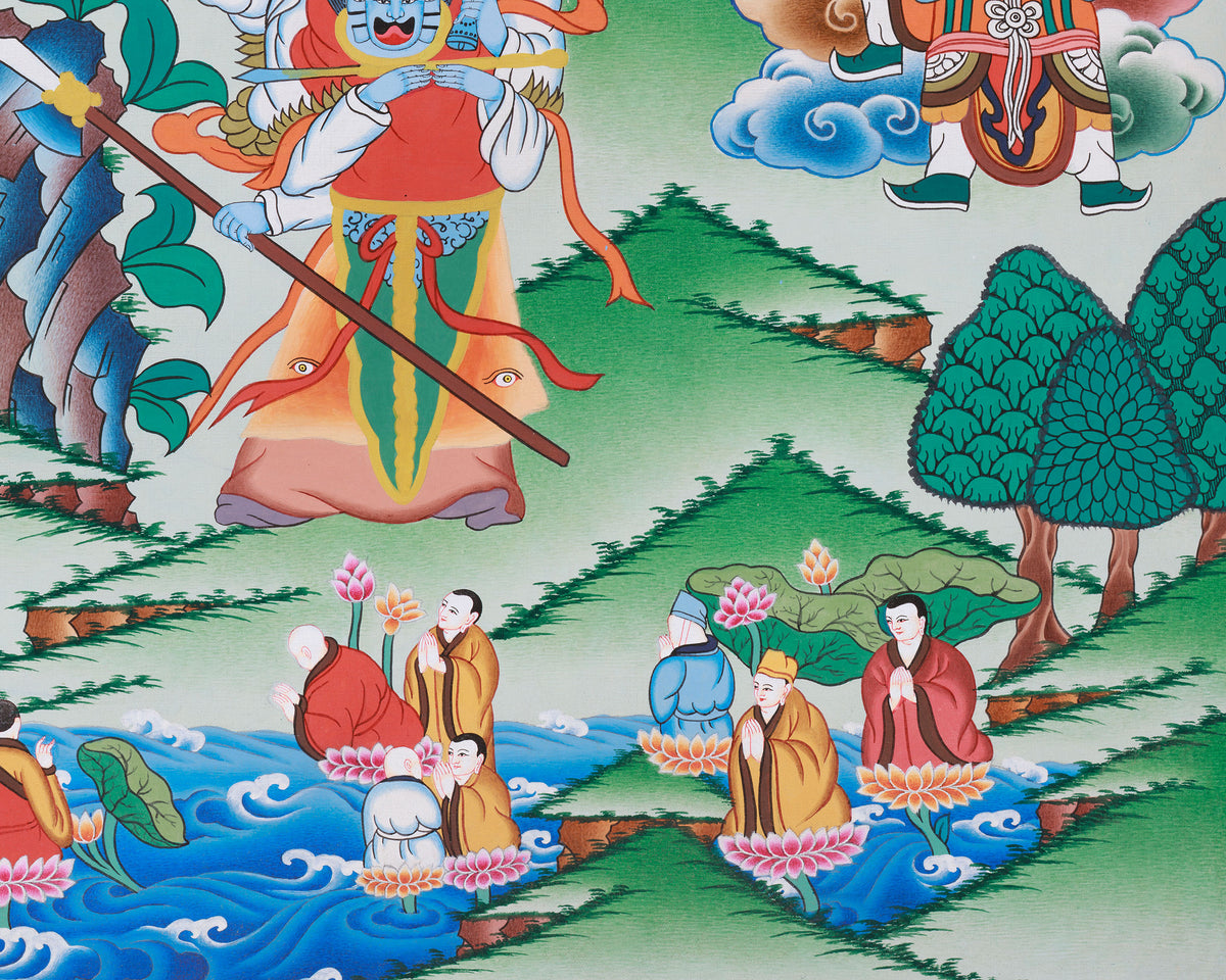 Tibetan Bodhisattva Thangka | Sacred Himalayan Buddhist Art