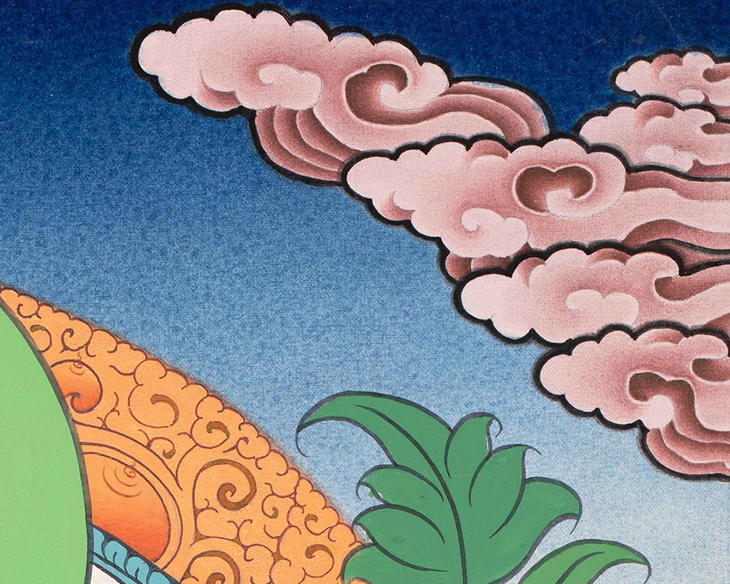 Amitabha Tathagata Hand Painted Artwork | Thangka Of Boundless Compassion | Buddha of Infinite Light