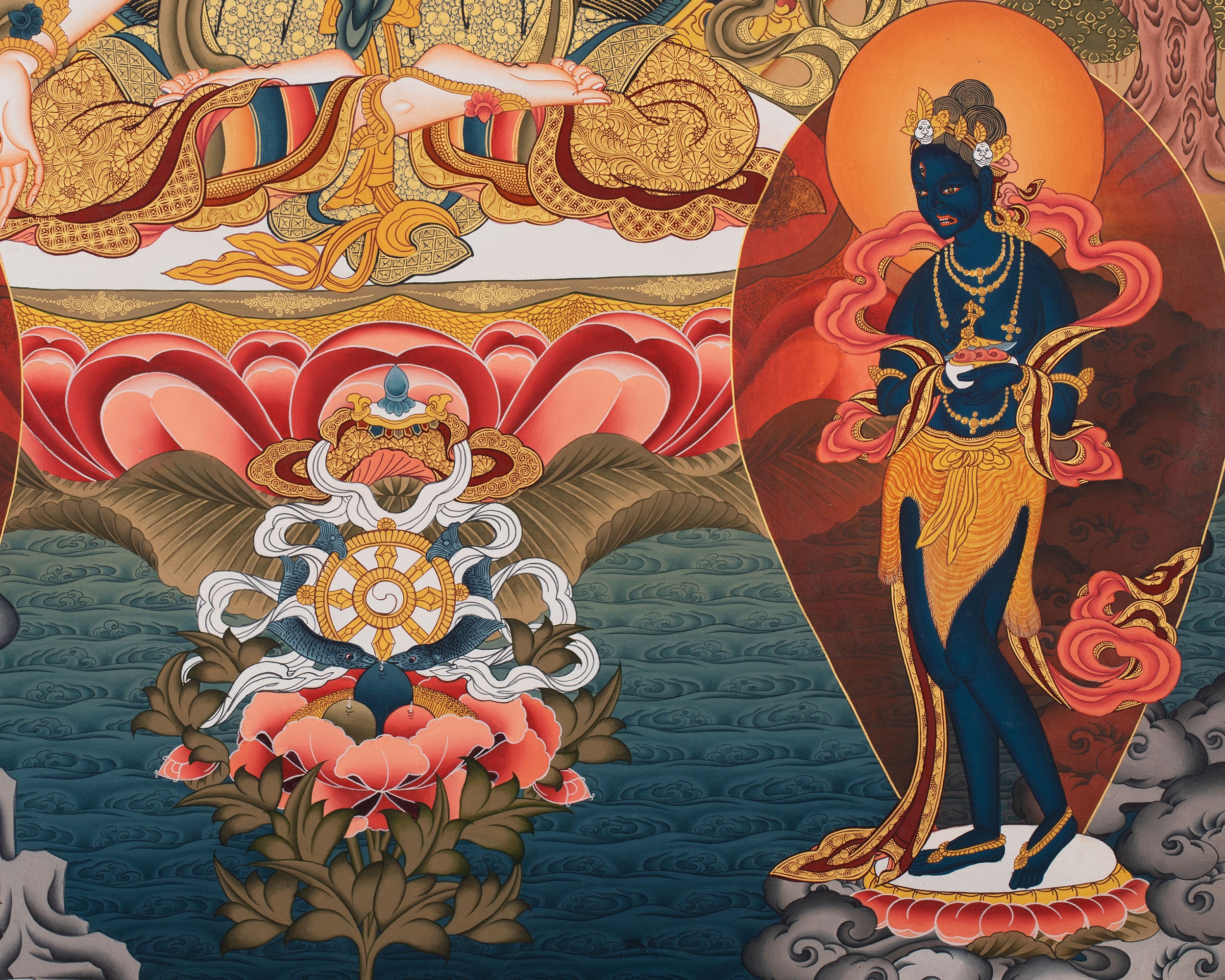 Large Arya Tara Tibetan Thangka | Mother Of Compassion And Wisdom