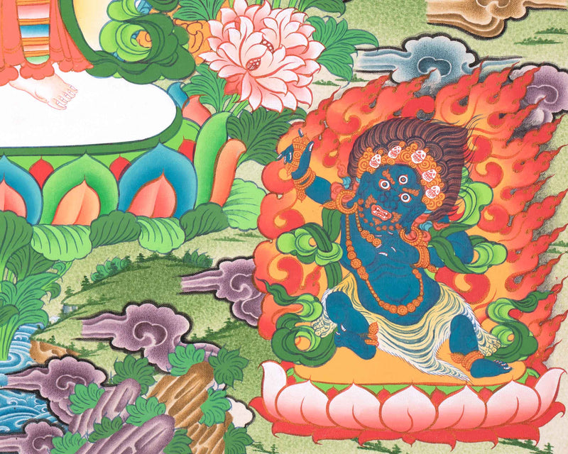 1000 Arm Chenresig Thangka | 5 Buddhas | Tradational Artwork