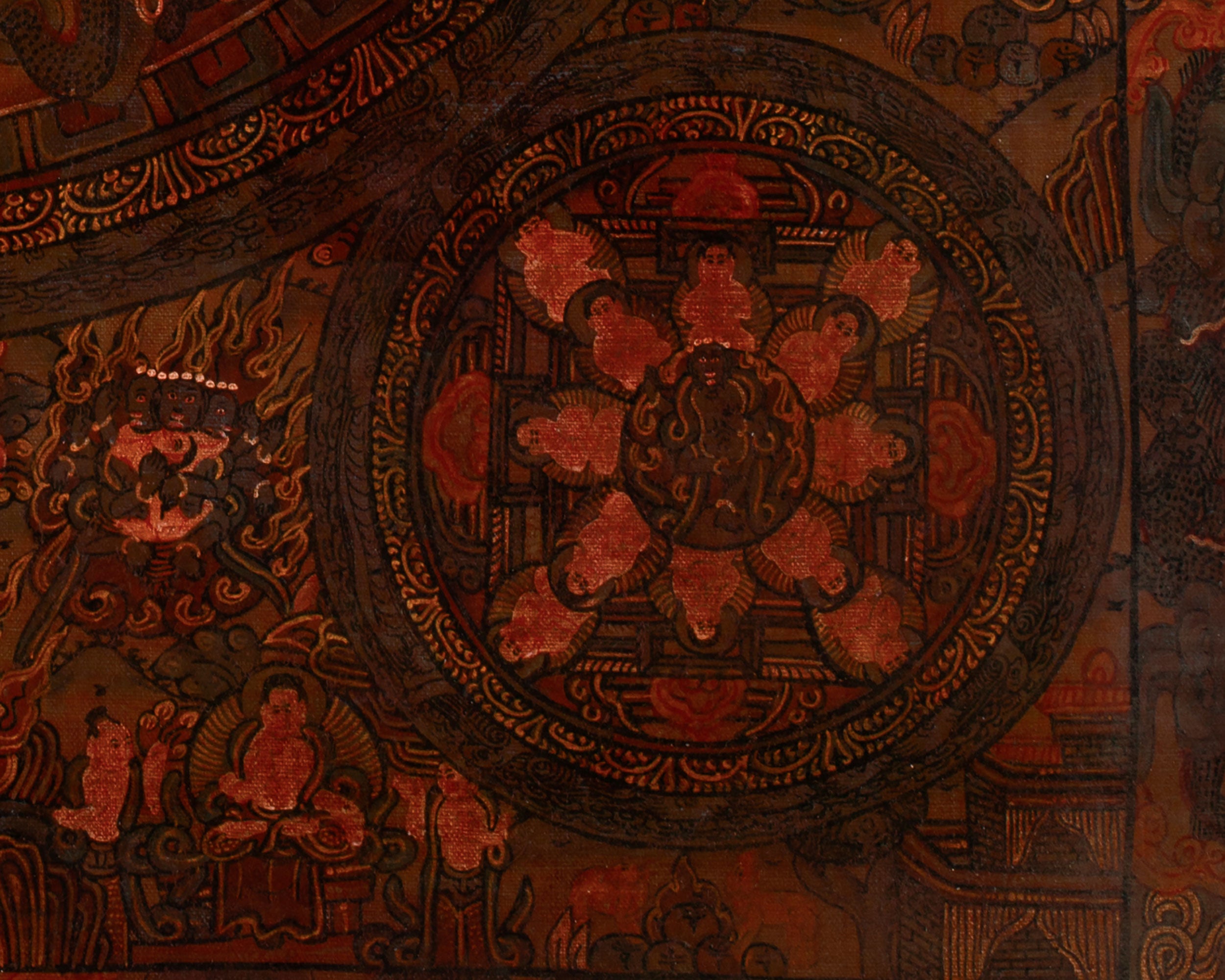 Vintage Mandala Thangka | Bodhisattva Mandala Painting