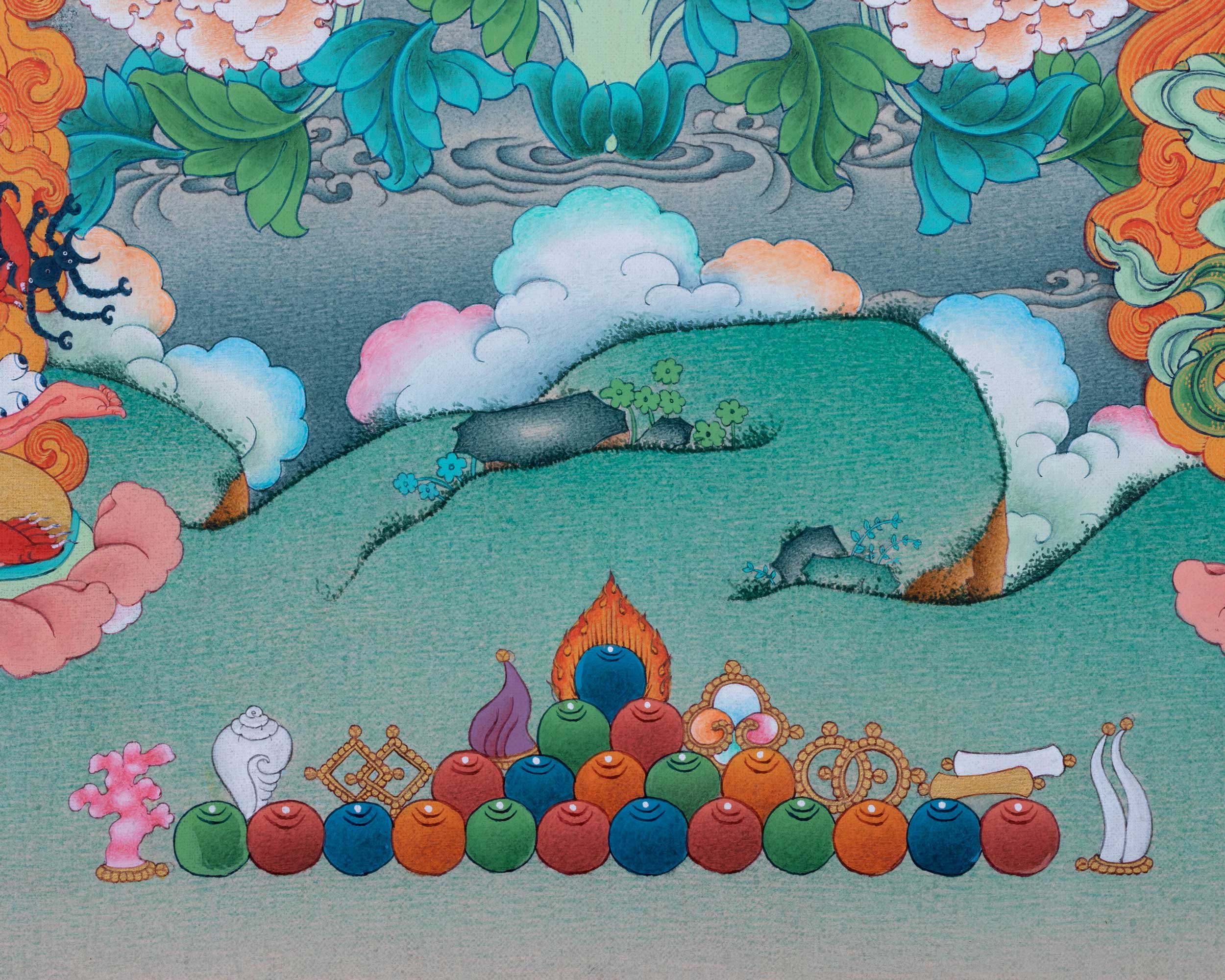 Padmasambhava Meditation Thangka Print | Blessings of Guru Rinpoche | The Lotus Born Master