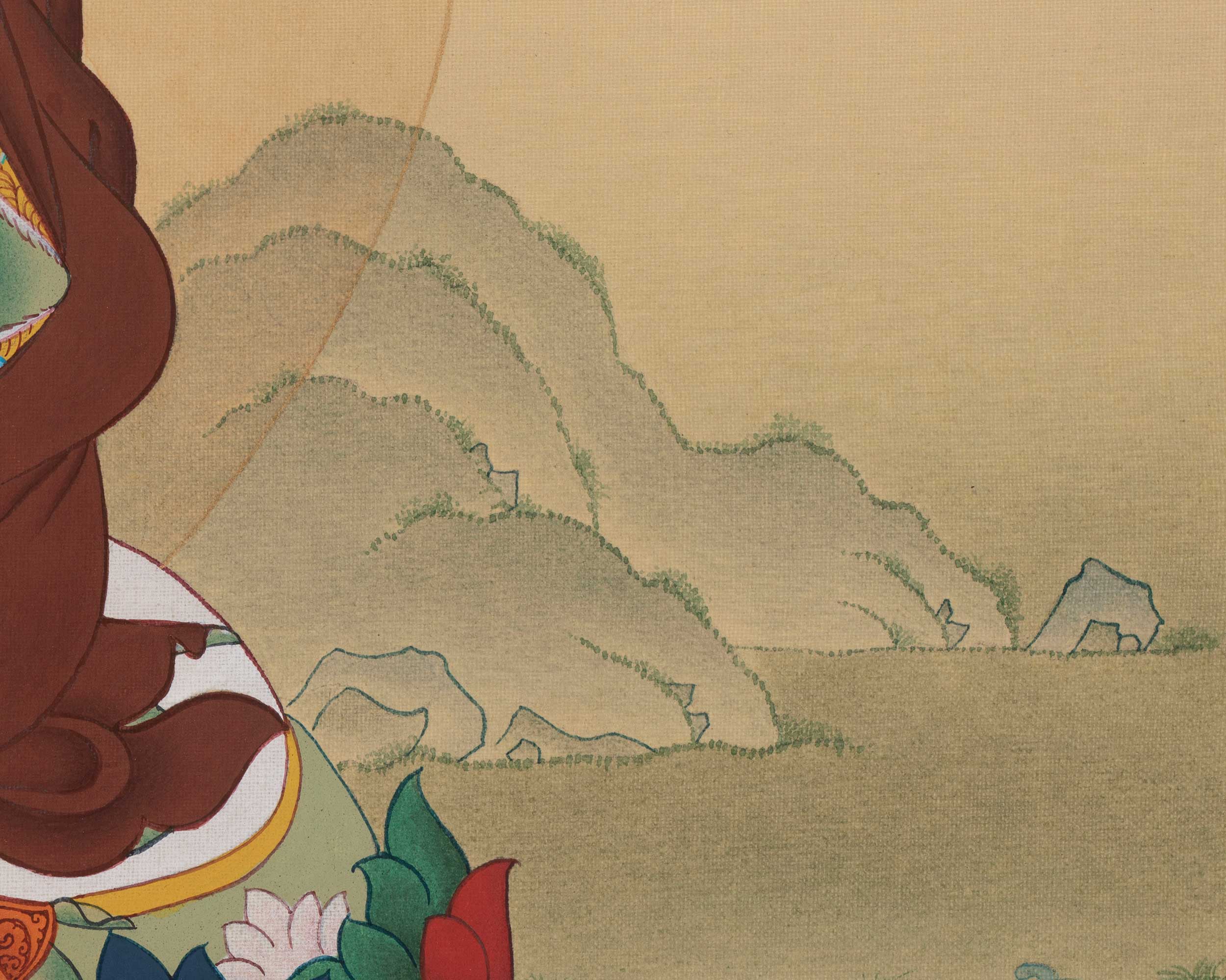 Guru Rinpoche Himalayan Art | Vajrayana Master | Spiritual Thangka