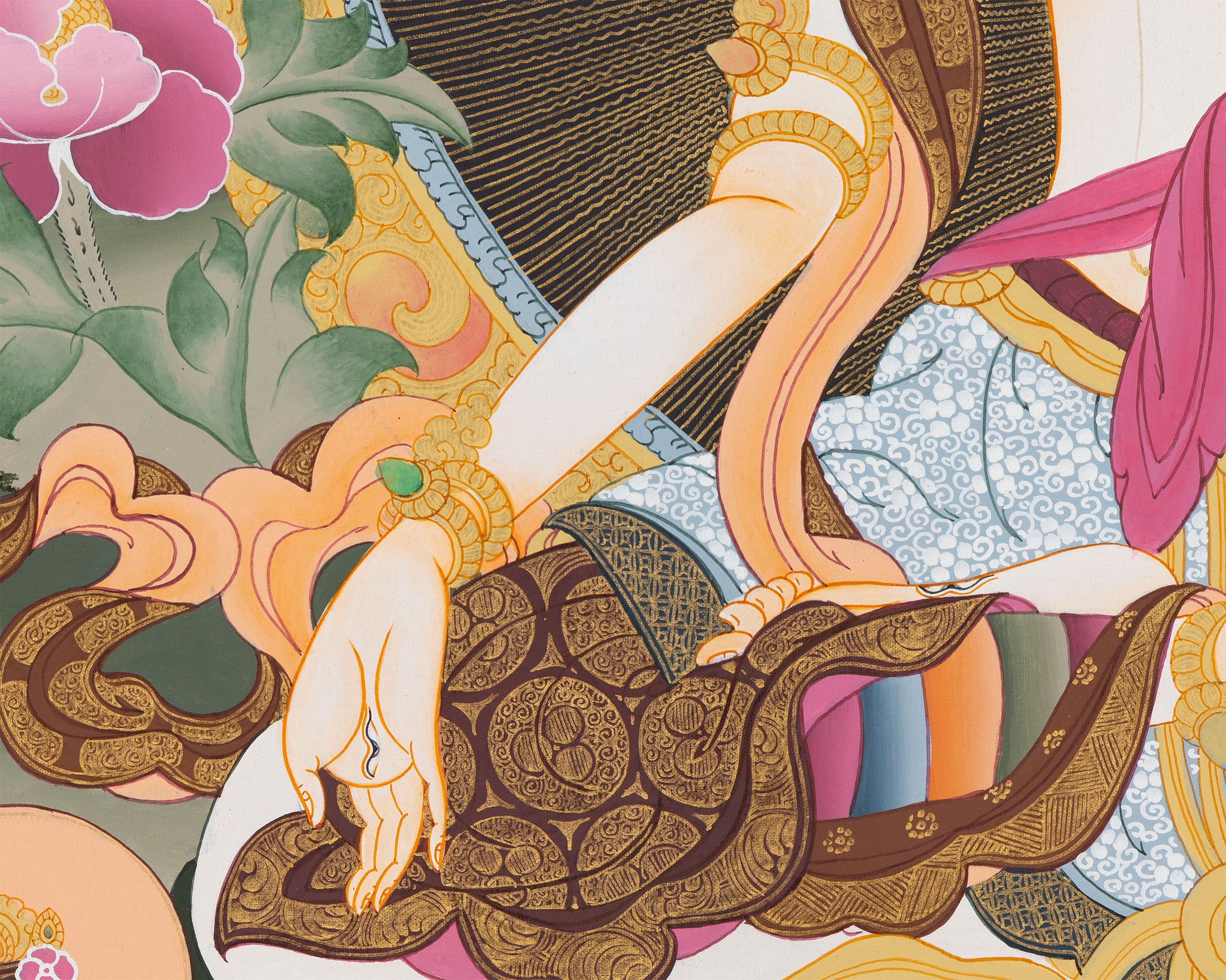 Healing Deity White Tara Thangka Painting | Goddess of Compassion and Longevity