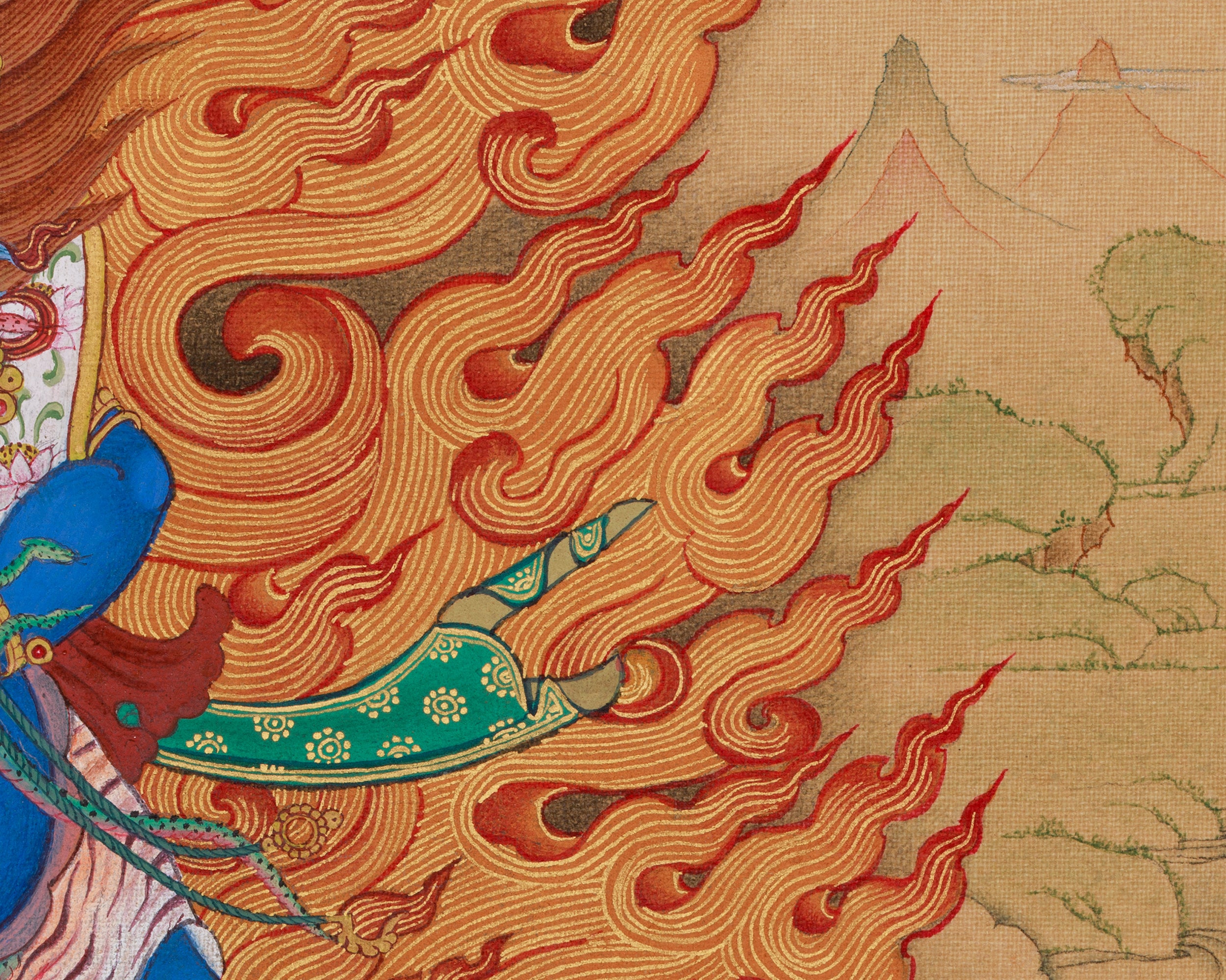 Protector of Dharma Vajrapani Thangka | Buddha's Protector