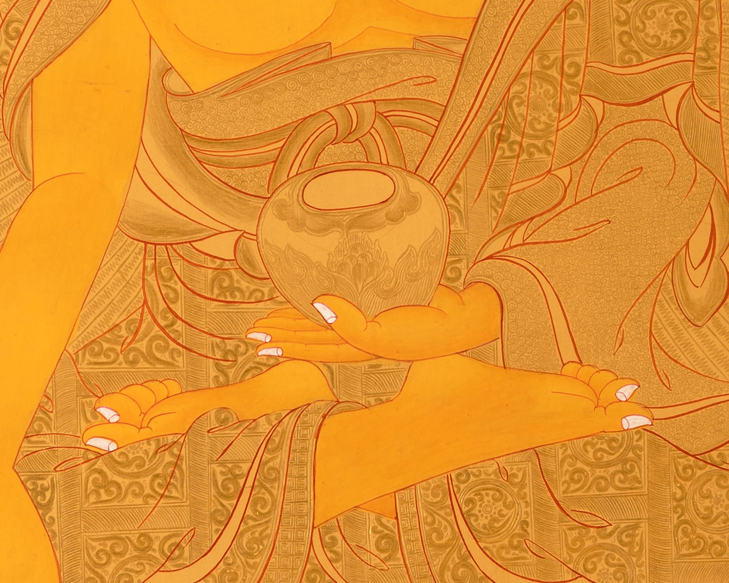 Tibetan Shakyamuni Buddha Thangka | Hand-Painted Buddhist Artwork