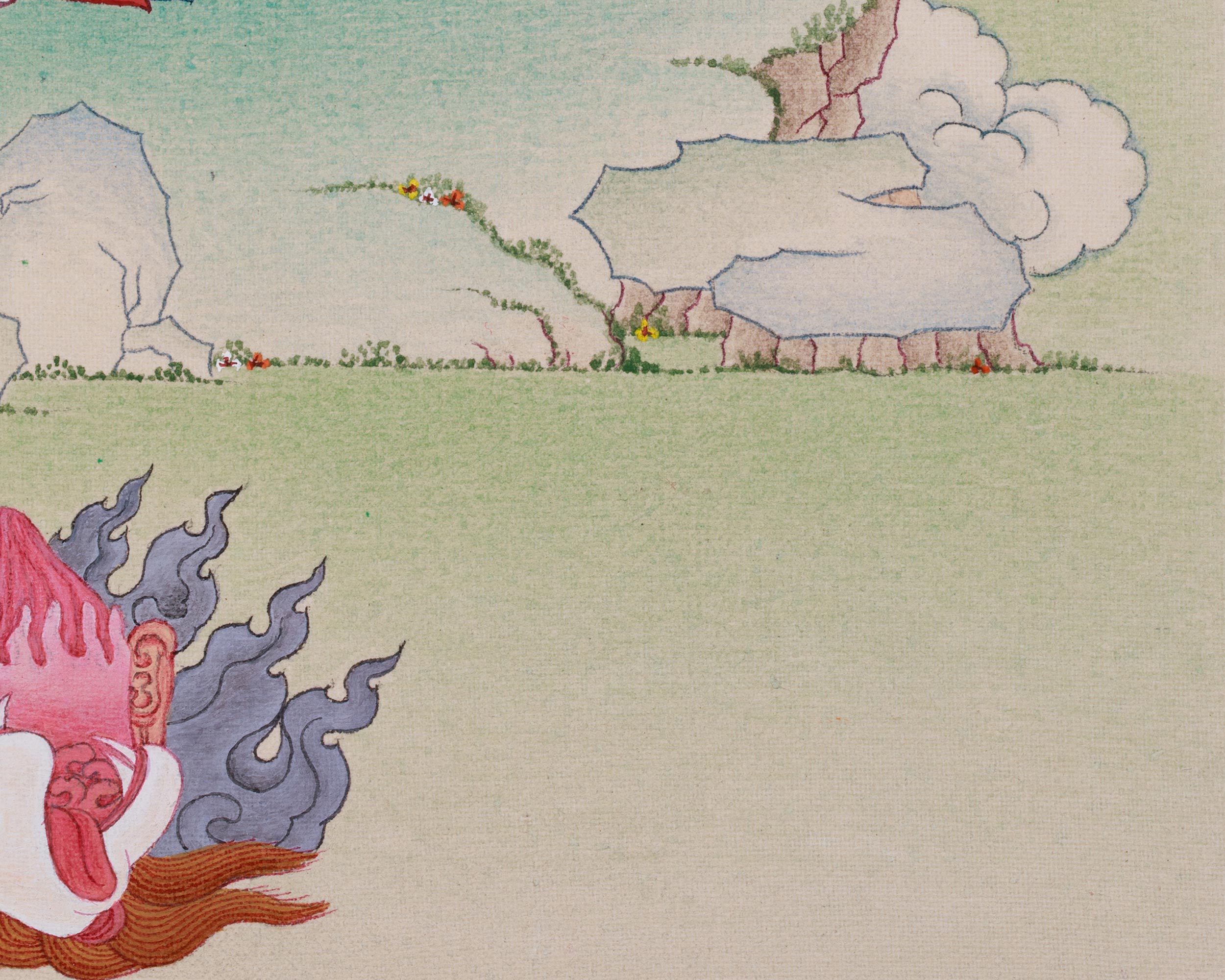 33 cm Kurukulla Artwork | Tibetan Goddess of Love, Magnetism, and Enchantment