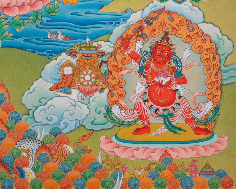 Pema Gyalpo Thangka Print | The Lotus King | Digital Thangka Print Of Padmakumara
