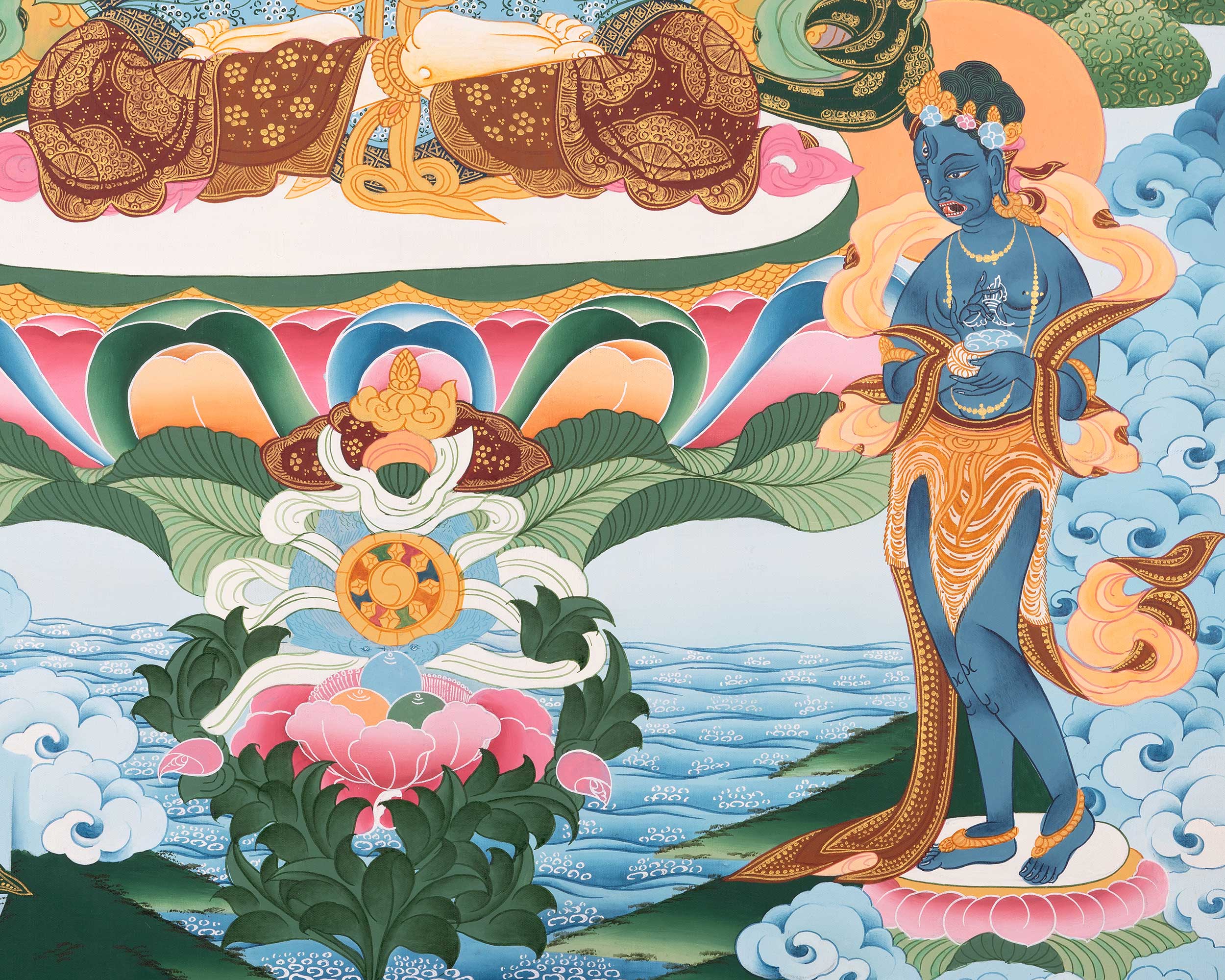 Avalokitesvara Chenresig Thangka | Religious Buddhist Art | Buddhist Gifts