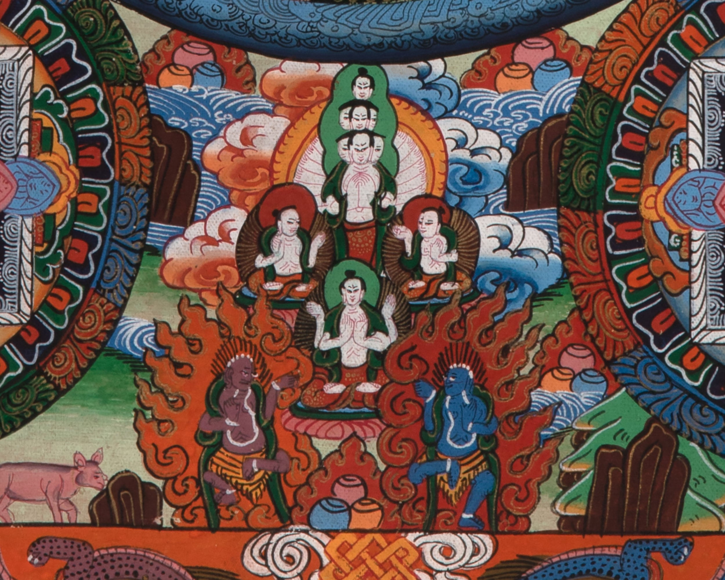 Spiritual Buddha Mandala Thangka | Pancha Mandala Thangka