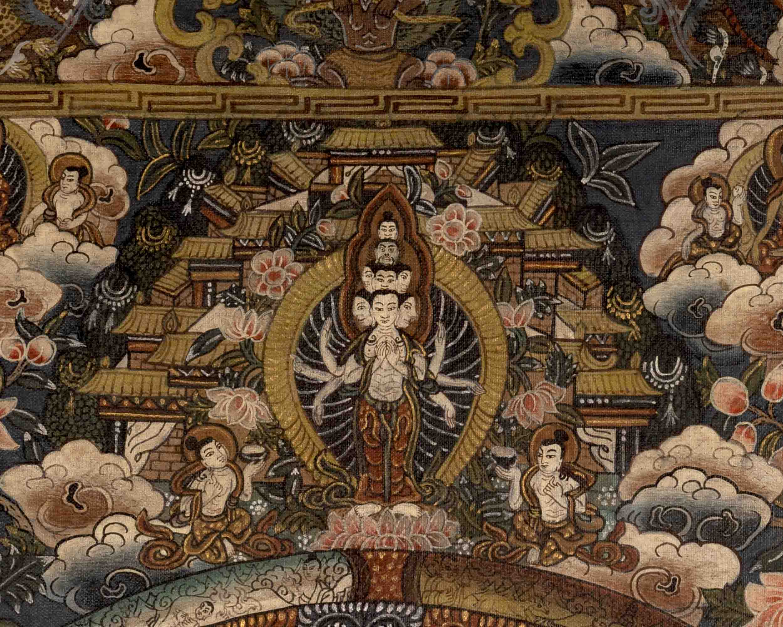 Original Handmade Vintage Buddha Mandala Thangka | Meditation and Yoga