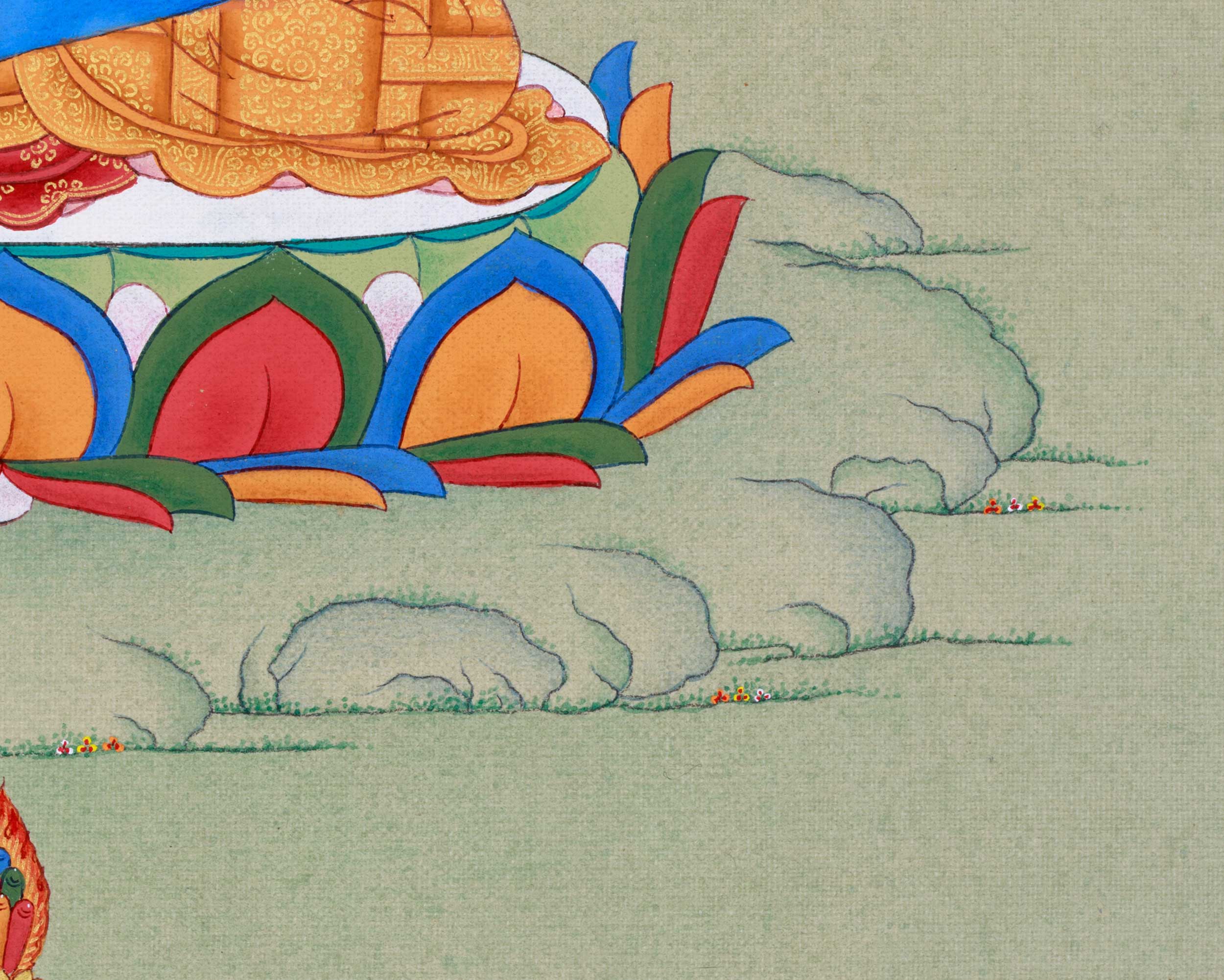 Small Medicine Buddha Thangka for your Altar