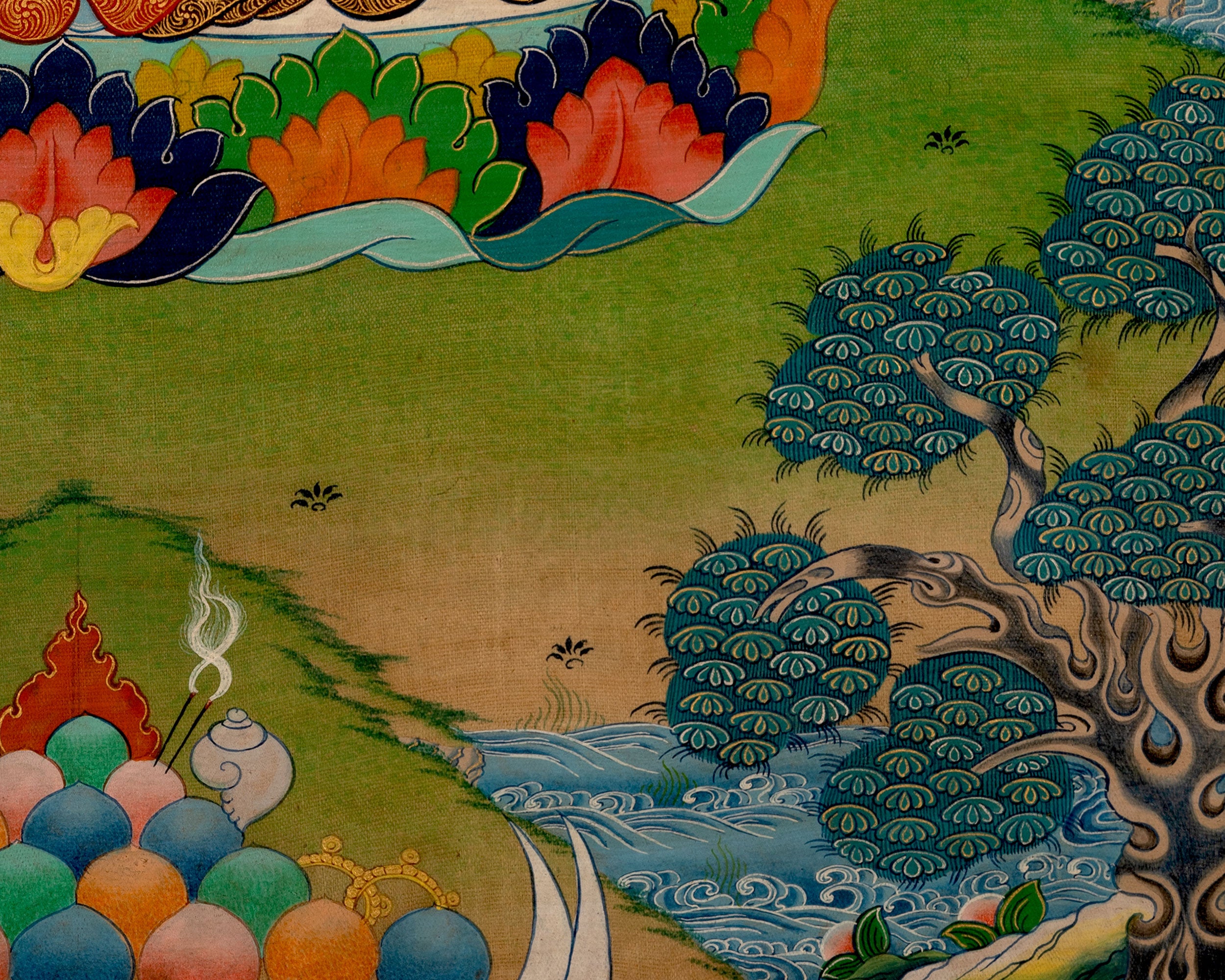 Guru Rinpoche Padmasambhava | Buddhist Thangka Art | Wall Decors