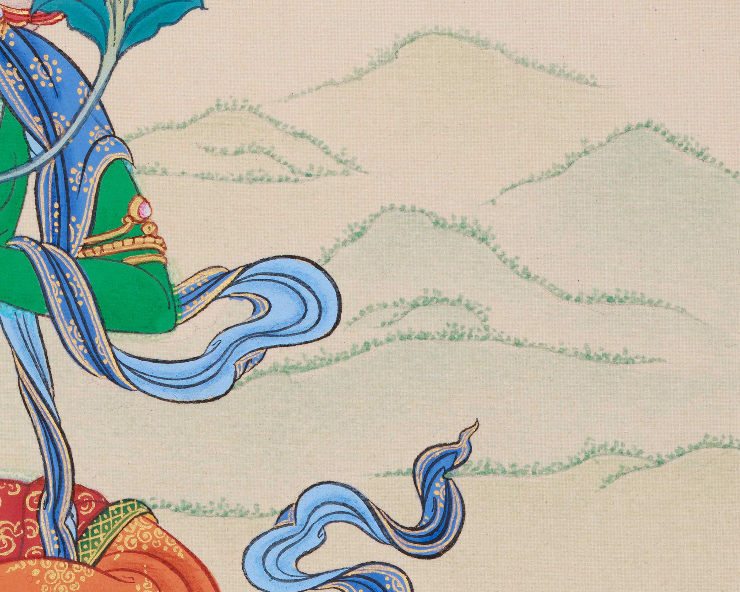Traditional Shyama Tara Thangka | Green Tara, Goddess of Healing and Liberation