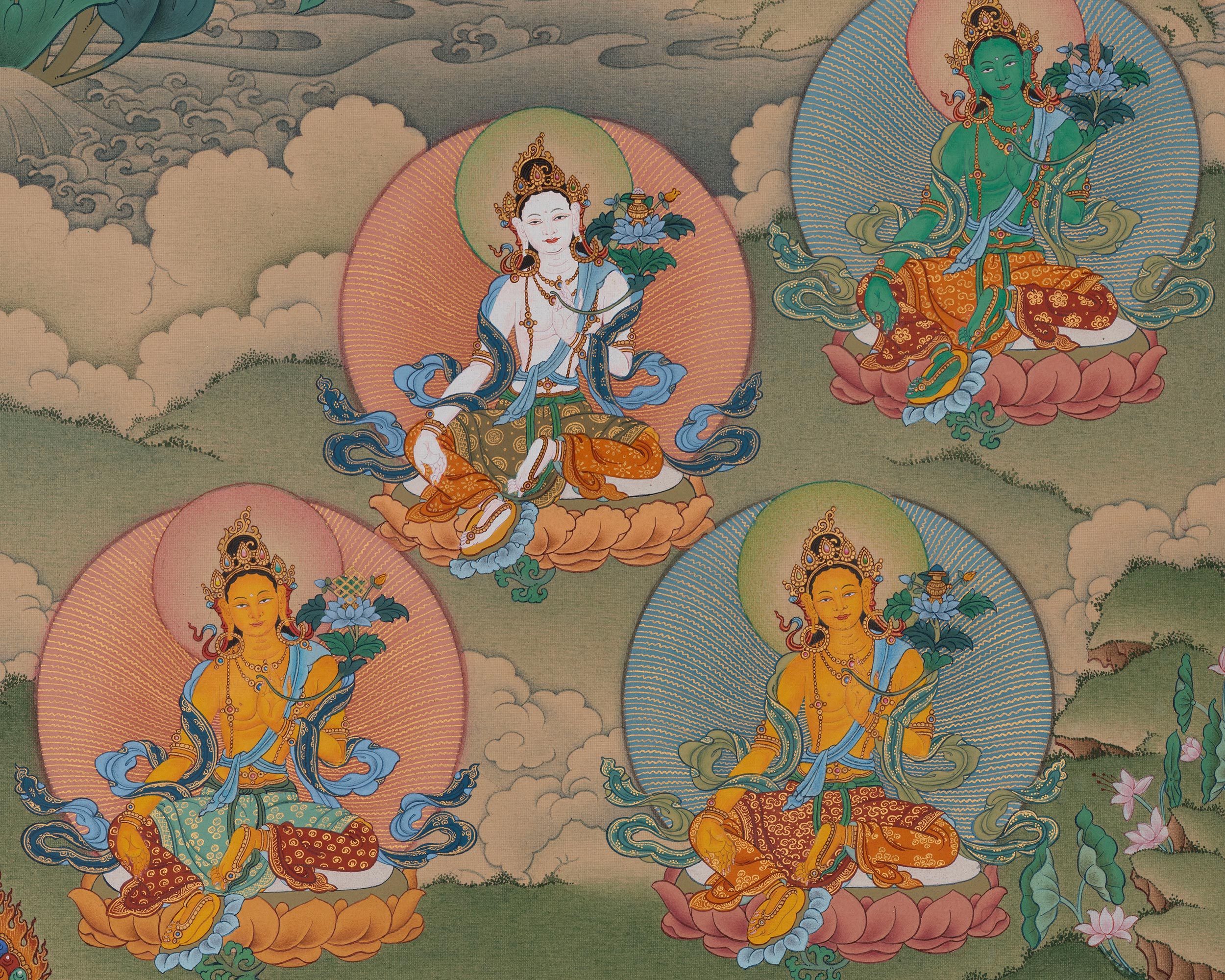 21 Tara Sacred Thangka | Himalayan Compassion Art | Spiritual Gift