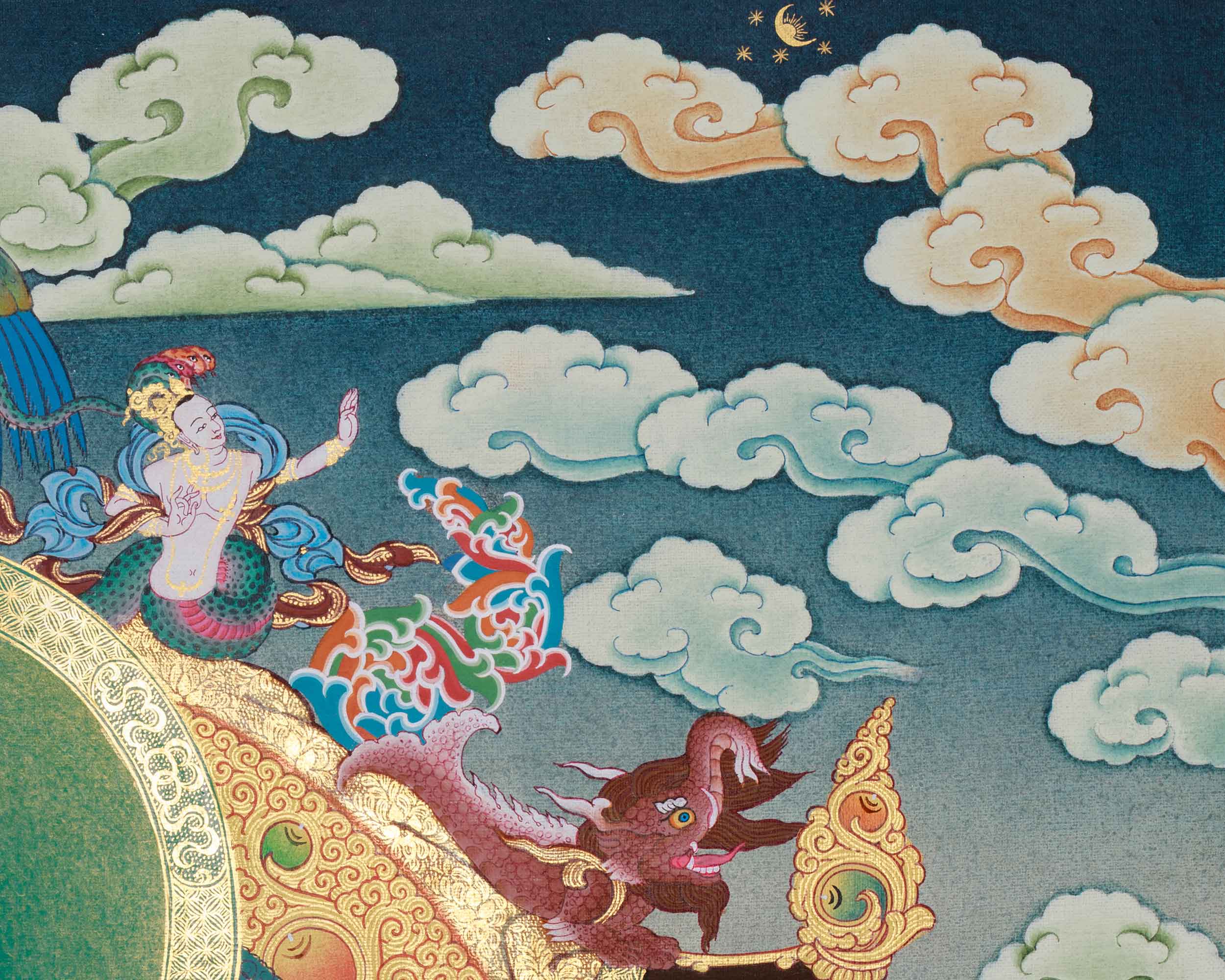 Shakyamuni Buddha and His Two Disciples | High-Quality Canvas Print