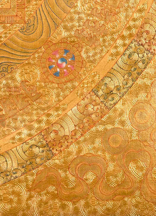Original Hand Painted Full 24K Gold Style Kalachakra Mandala Tibetan Thangka