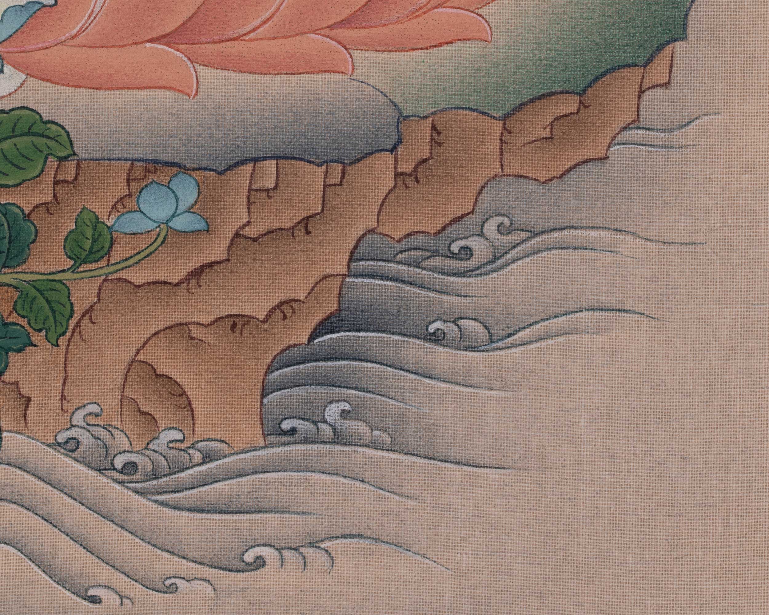 Green Tara Female Buddha Thangka | Mother of Liberation | Embodies Swift, And Active Compassion