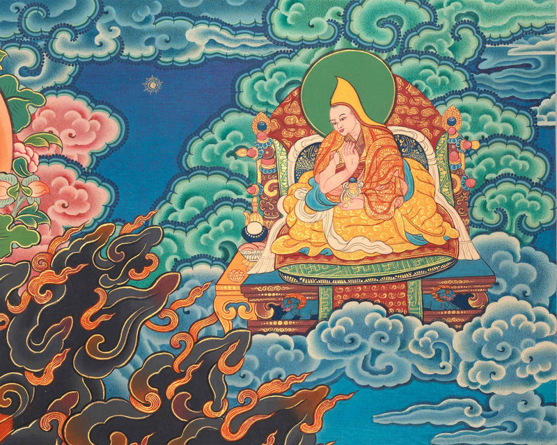 Hand-painted Palden Lhamo Thangka | The Fierce and Protective Deity | Sacred Thangka Painting