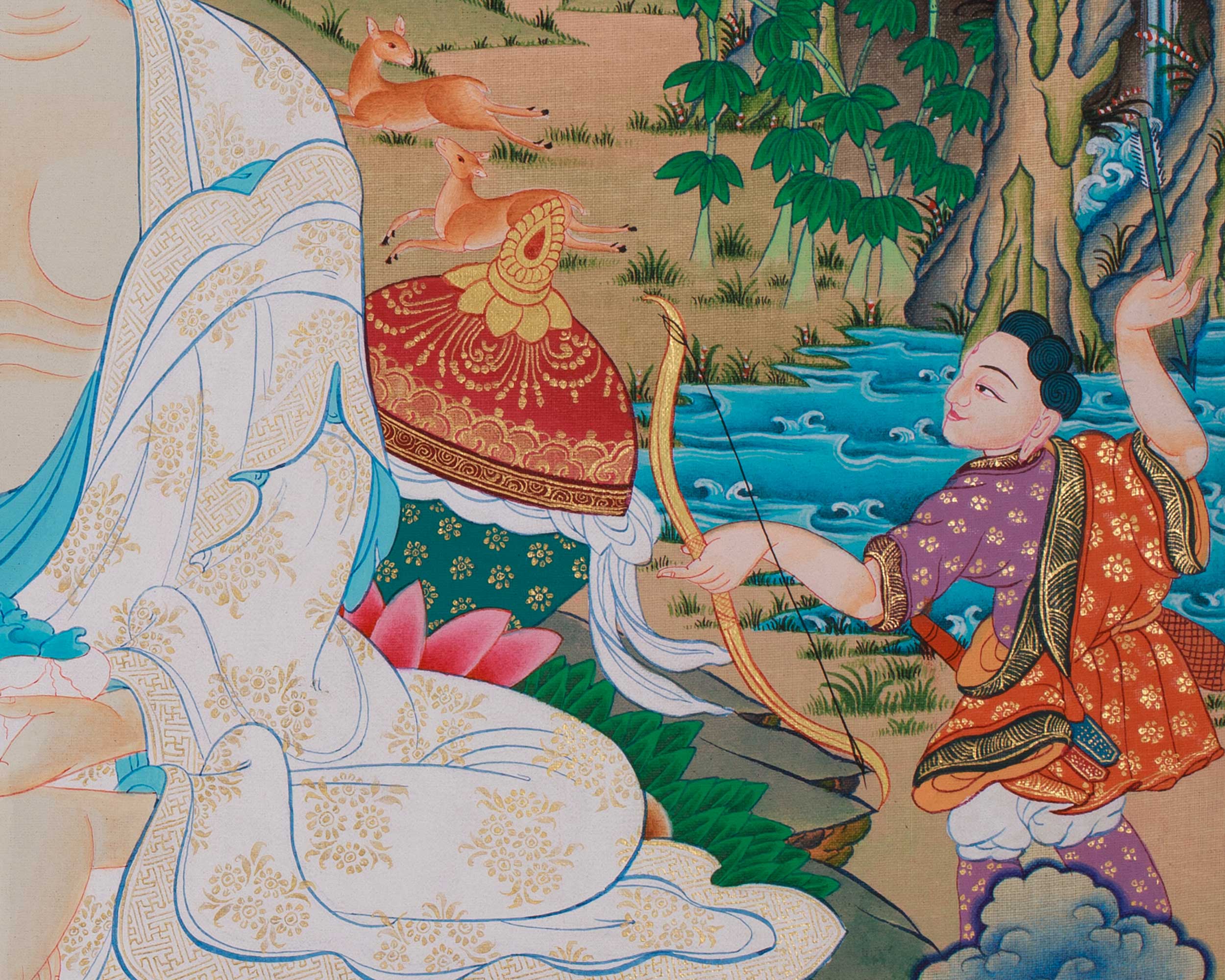 Himalayan Thangka of Milarepa | Spiritual Teacher Milarepa