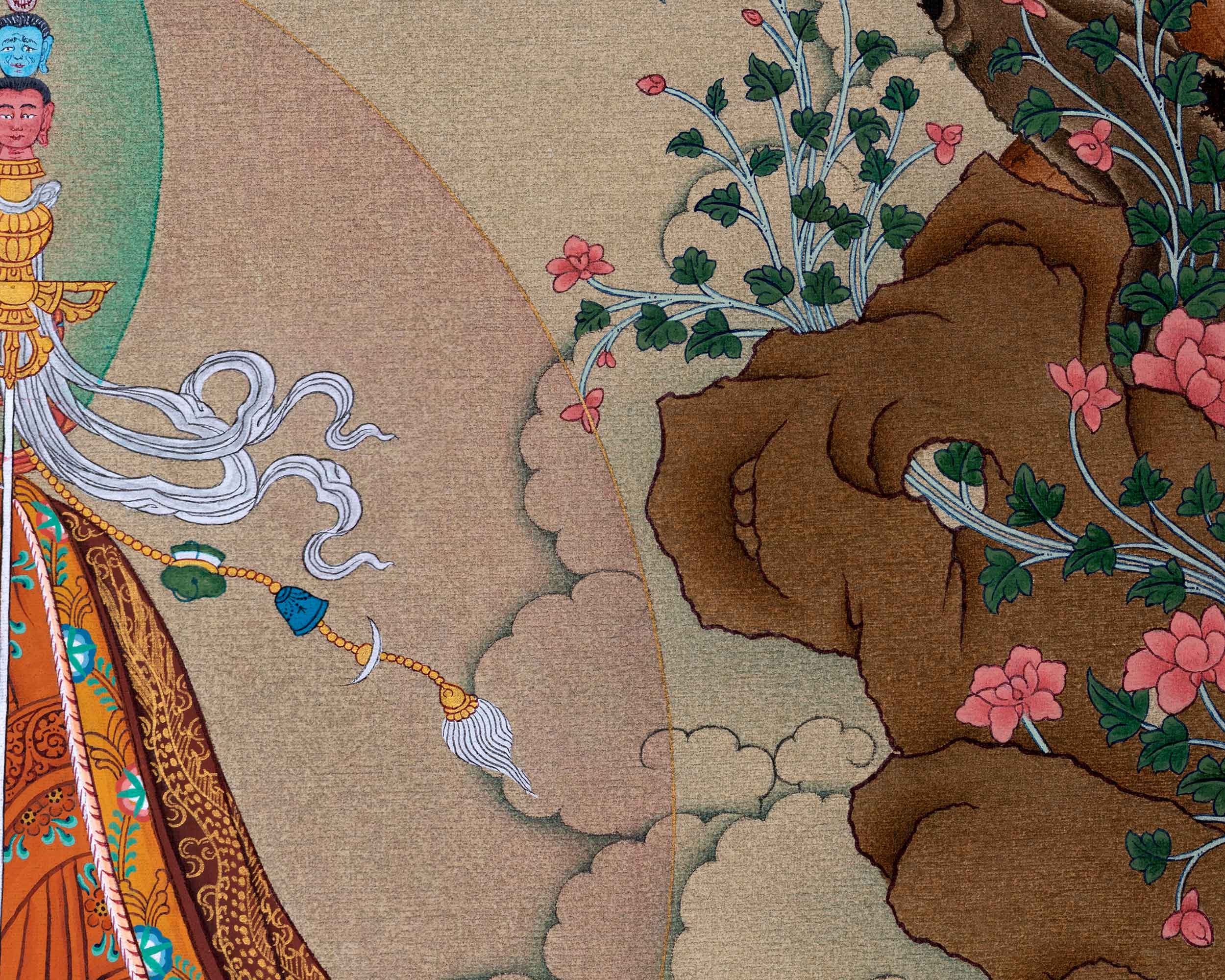 Traditional Tibetan Thangka Art For Padmasambhava Chant | Highly Revered Buddhist Master Guru Rinpoche