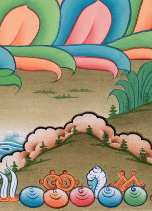 Hand-Painted Amitabha Buddha Thangka | The Buddha of Infinite Light