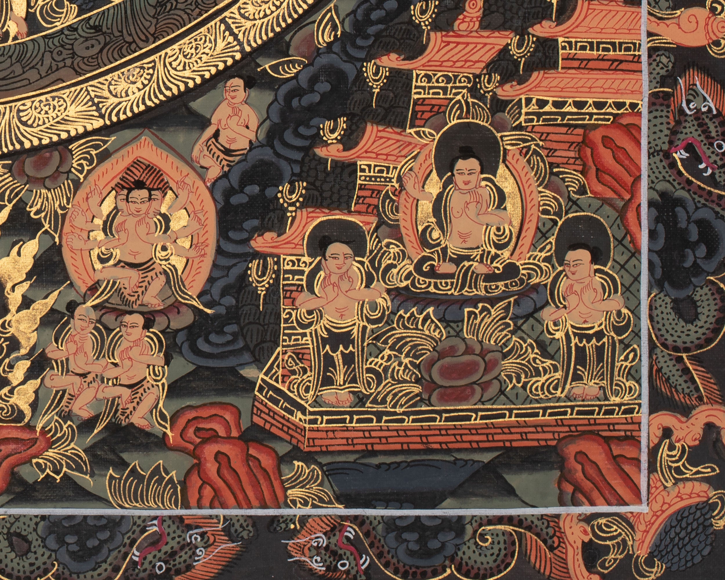 Buddha Shakyamuni Mandala Thangka | Buddhist Mandala Art Featuring Historical Buddha