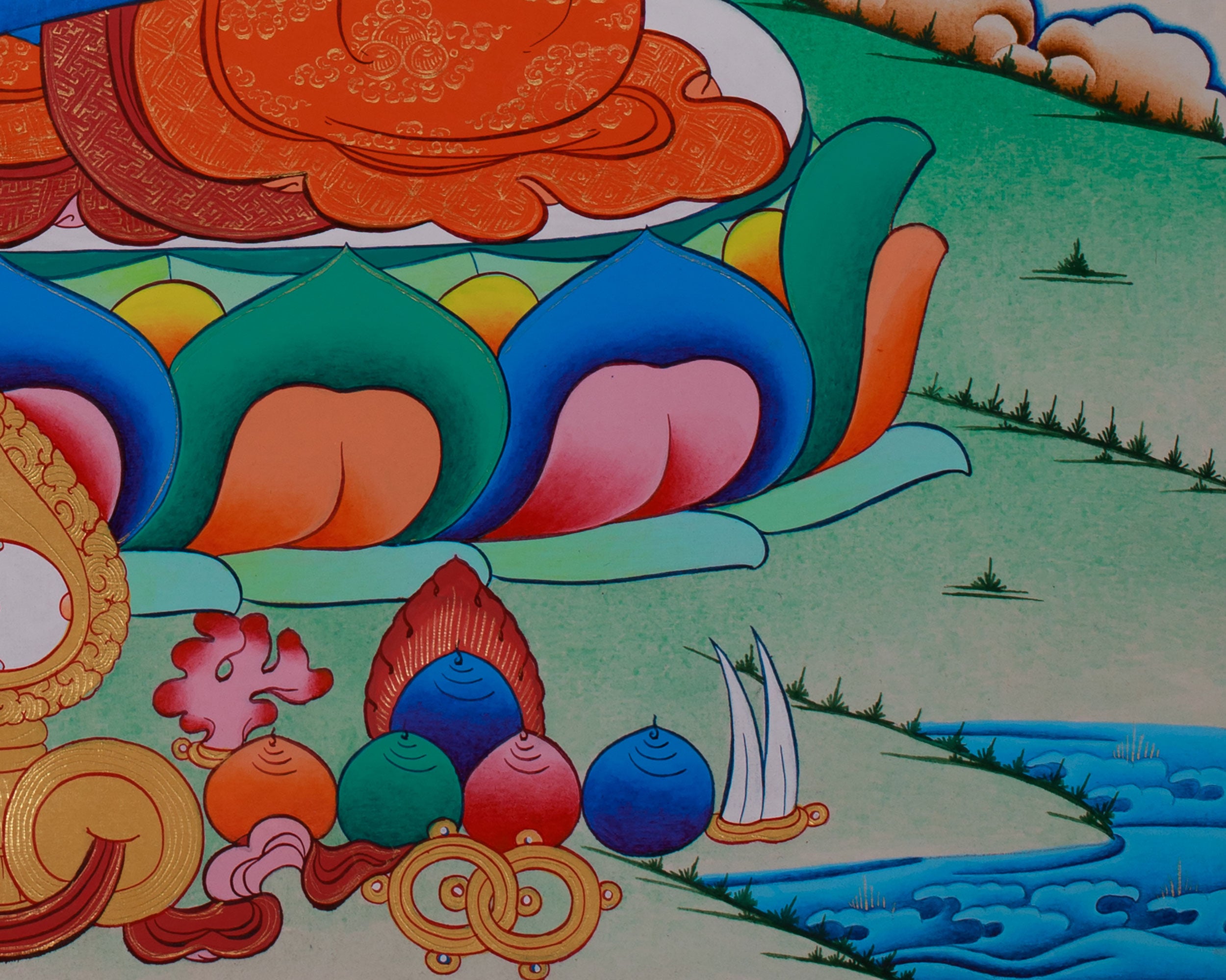 Bhaisajyaguru, Healing Buddha Thangka | Tibetan Buddhist Art