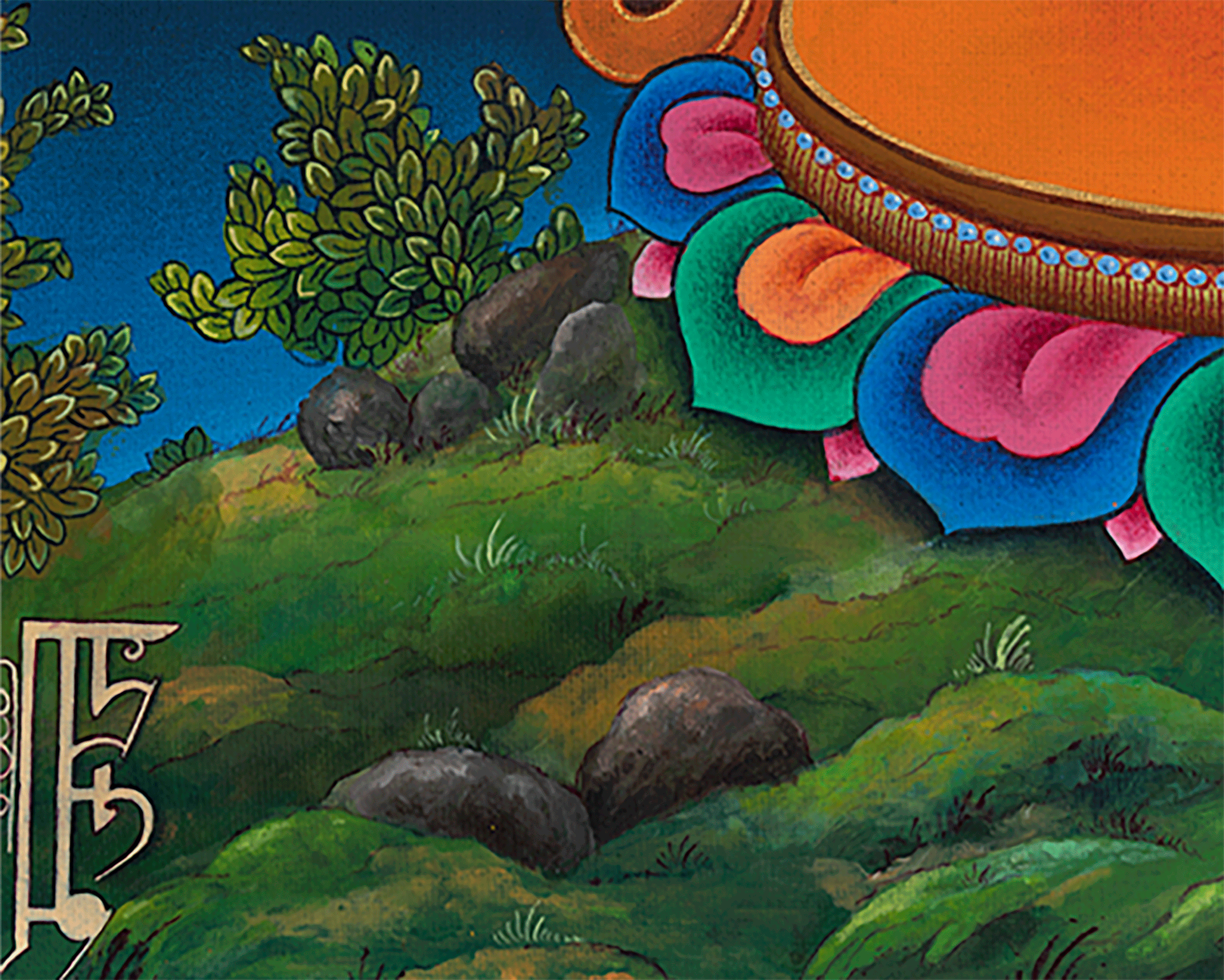 Khadgapani Goddess Thangka Print | Traditional Himalayan Artwork
