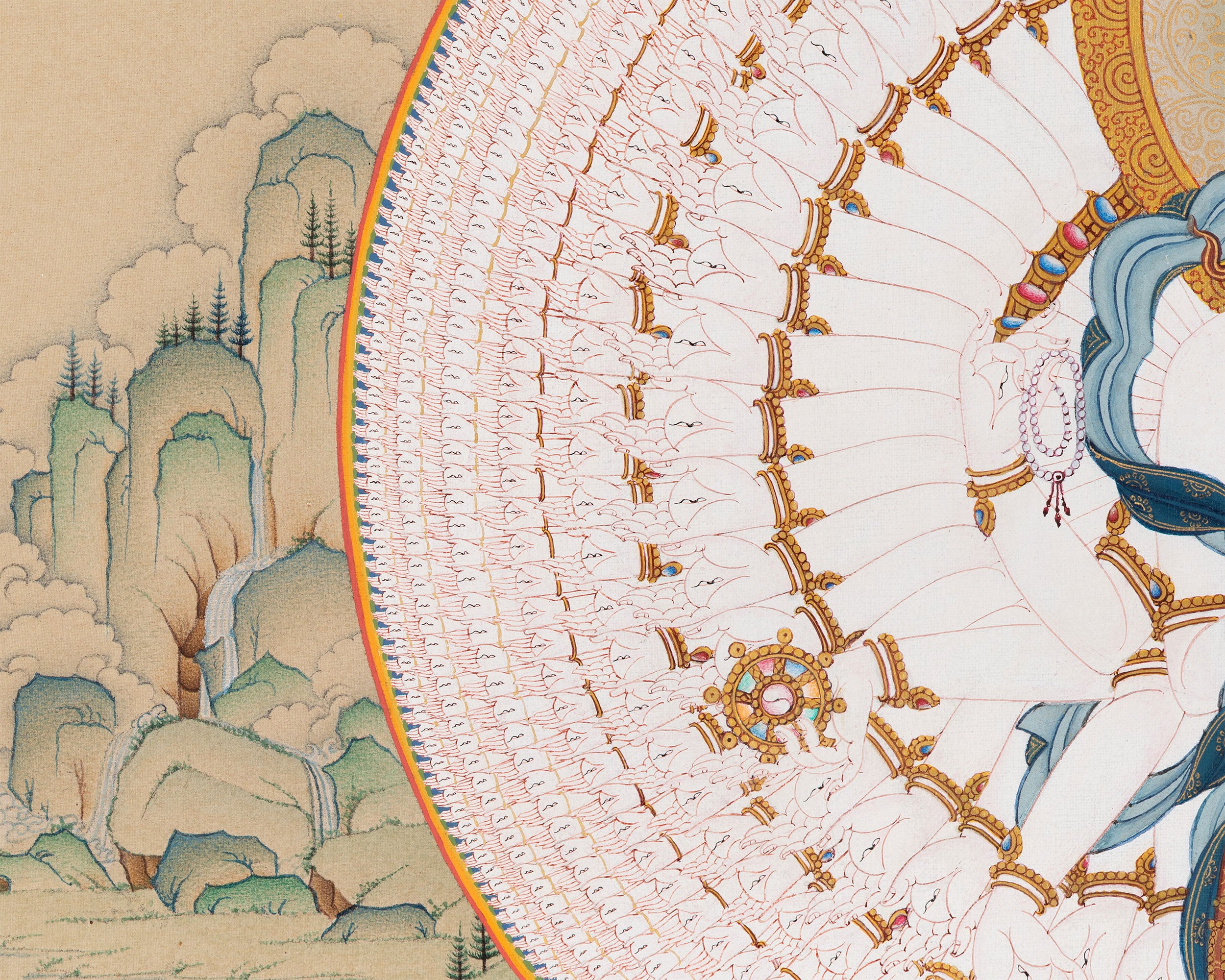 1000 Armed Avalokiteshvara Canvas Print | Boundless Compassion and Protection