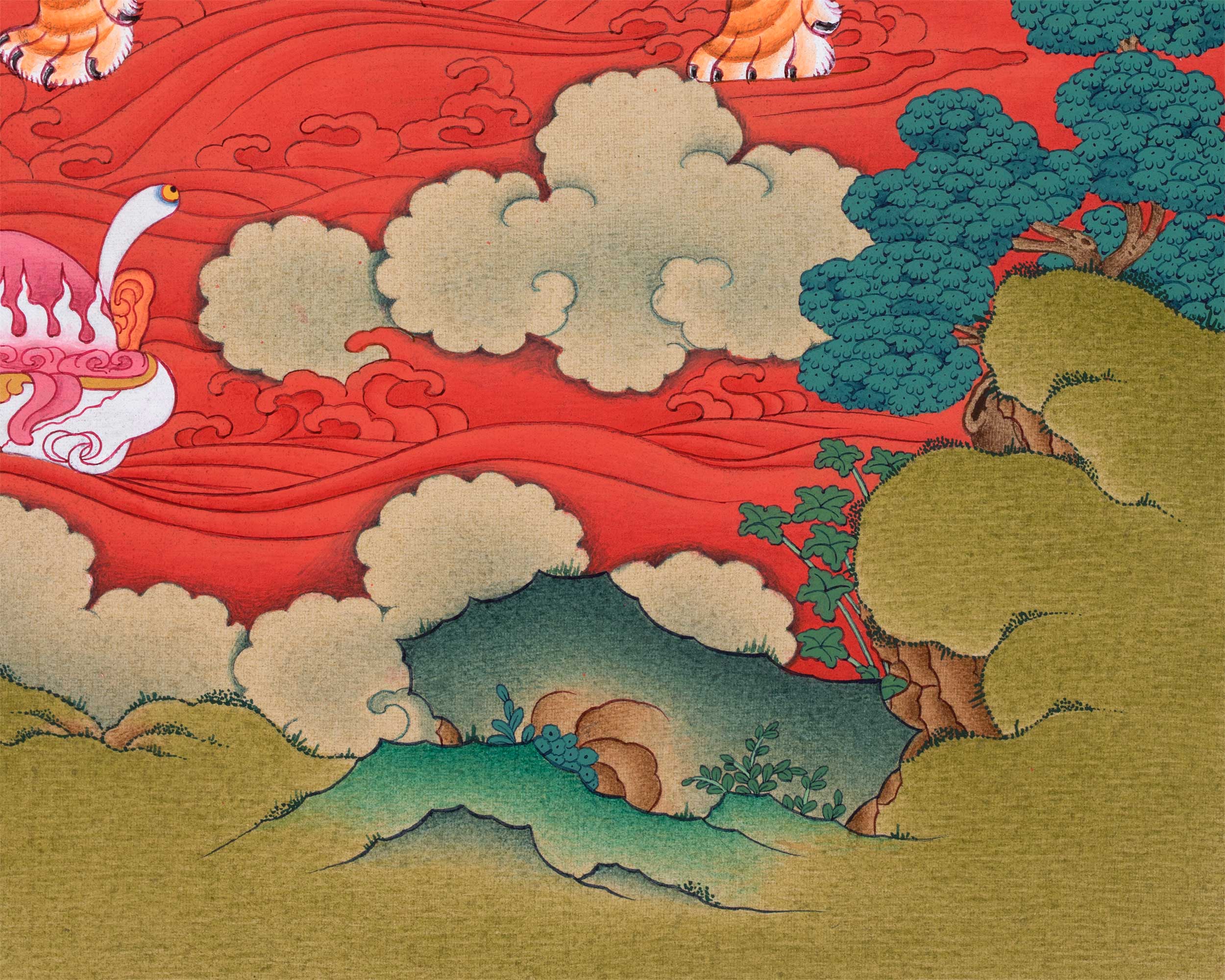 Dorje Drollo Thangka Print | The Thunderbolt Guardian | Digital Print Of Wrathful Compassion