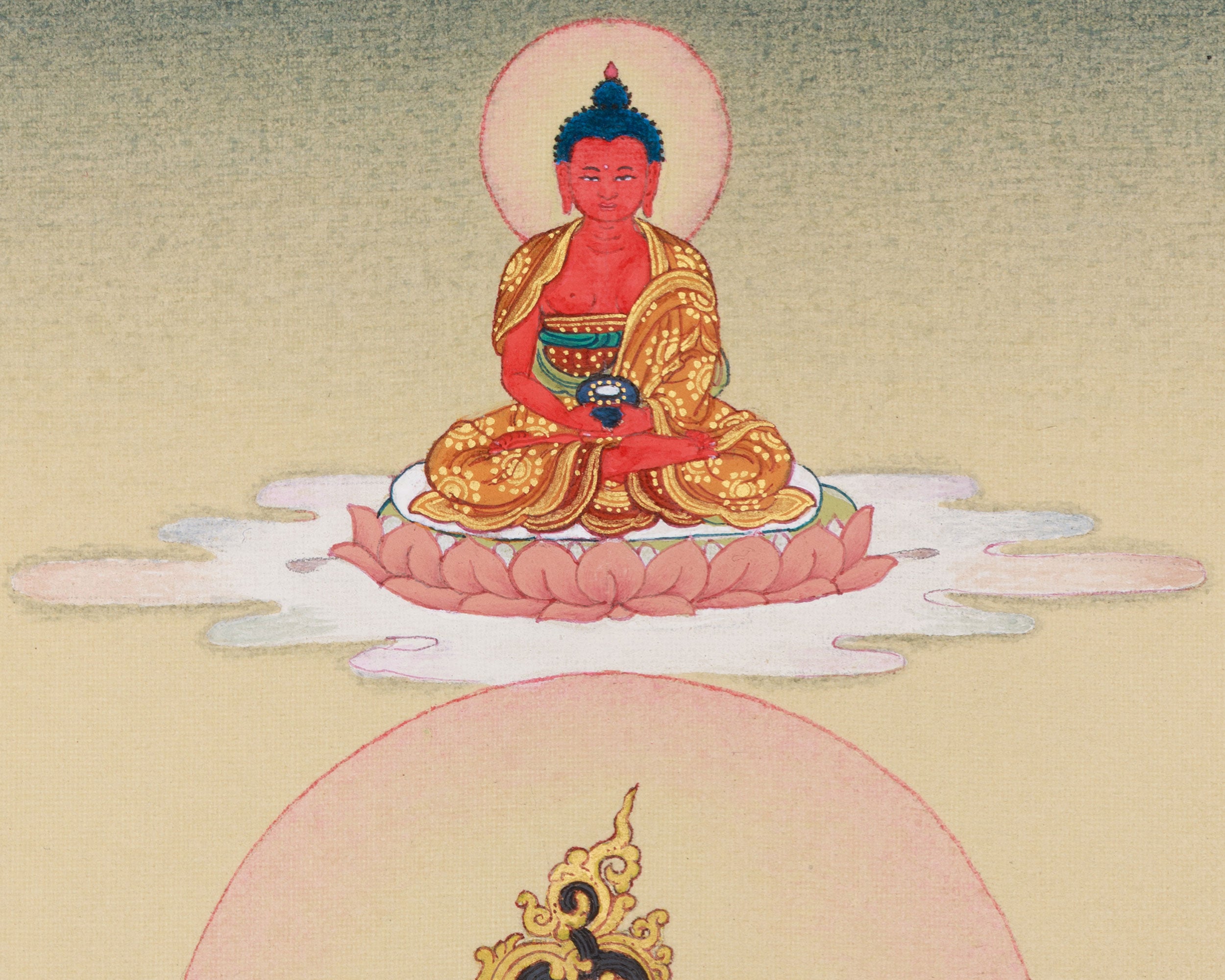Tibetan Goddess White Tara With Amitabha Buddha | Longevity and Spiritual Protection Deity
