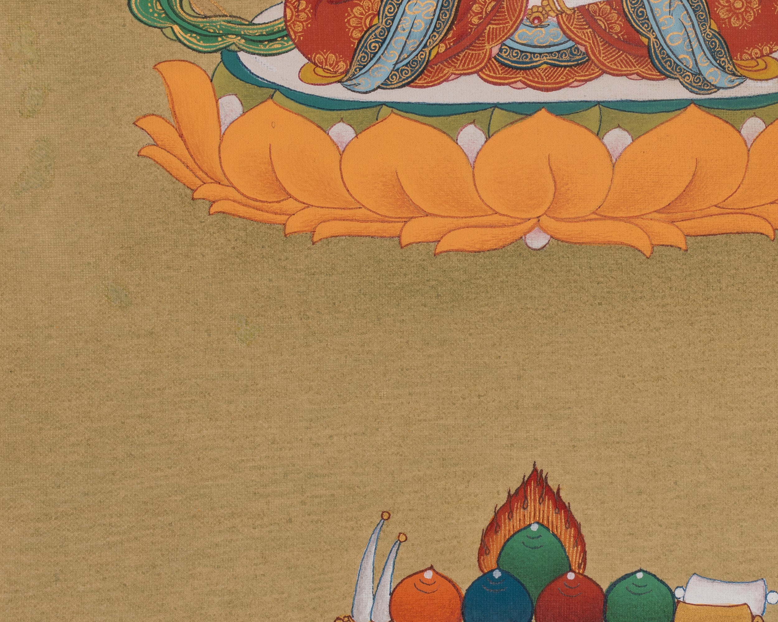 Bodhisattva of Wisdom Deity Manjushri Thangka | Vajrayana Buddhism | Manjughosa Art