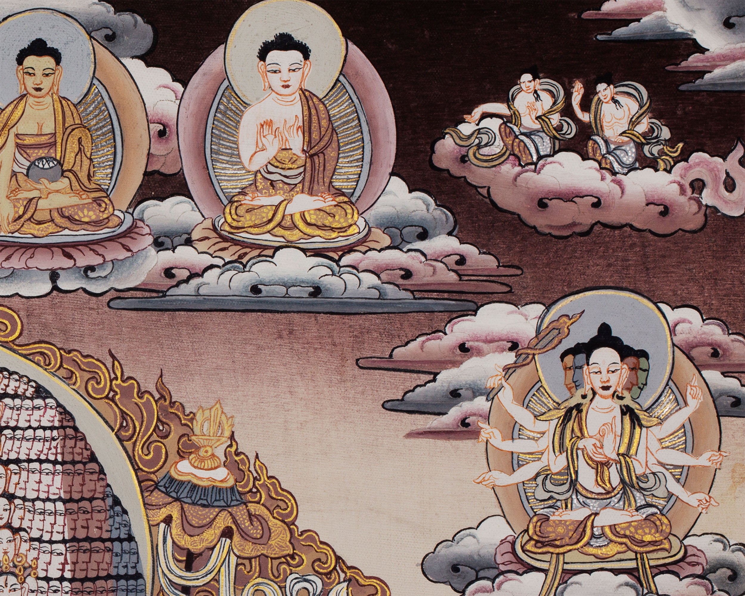 Protector Dukkar | The White Umbrella Goddess | Original Thangka of Sitatapatra