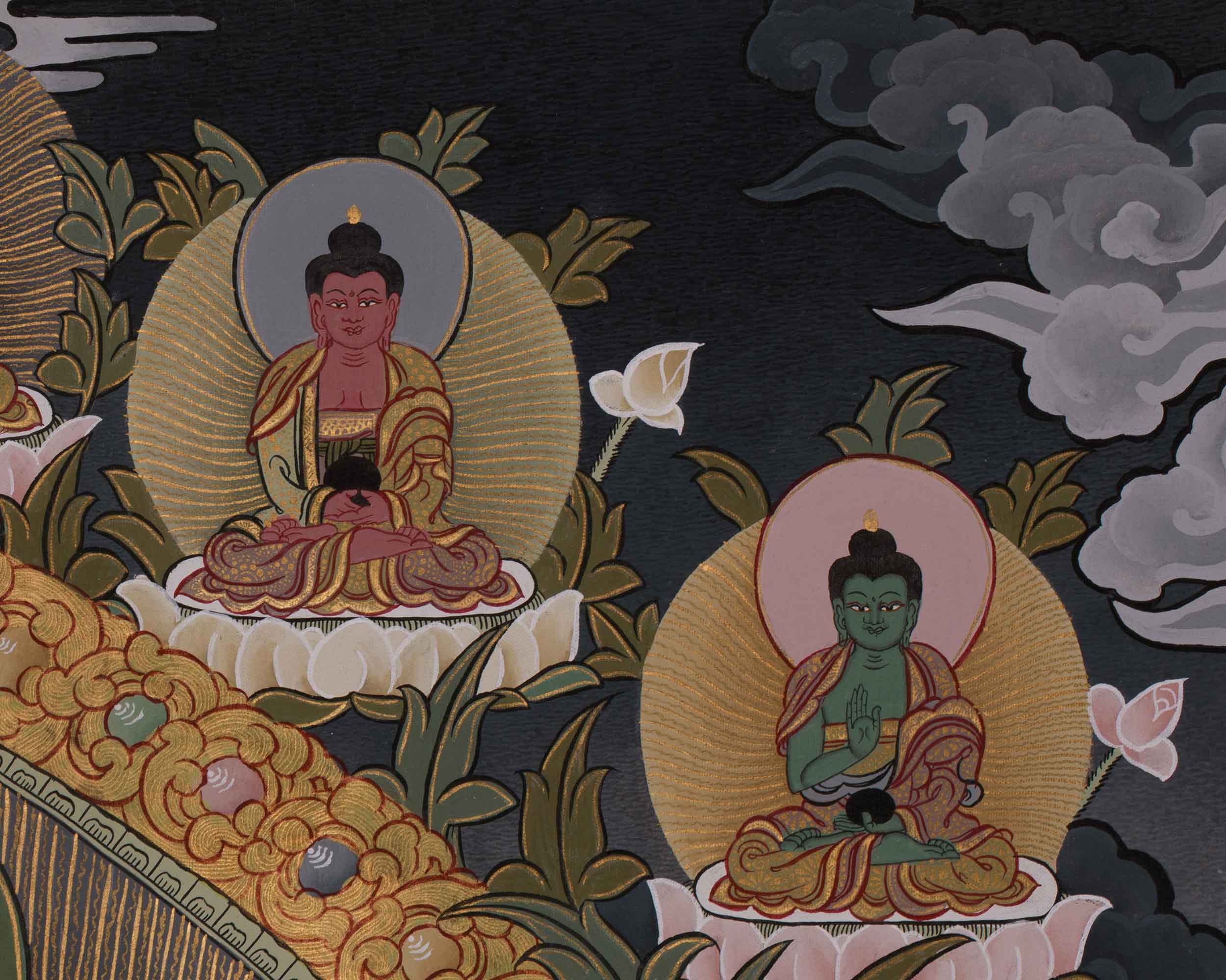 Spiritual Thangka Of 1000 Armed Chenrezig | Avalokiteshvara | Meditation Art