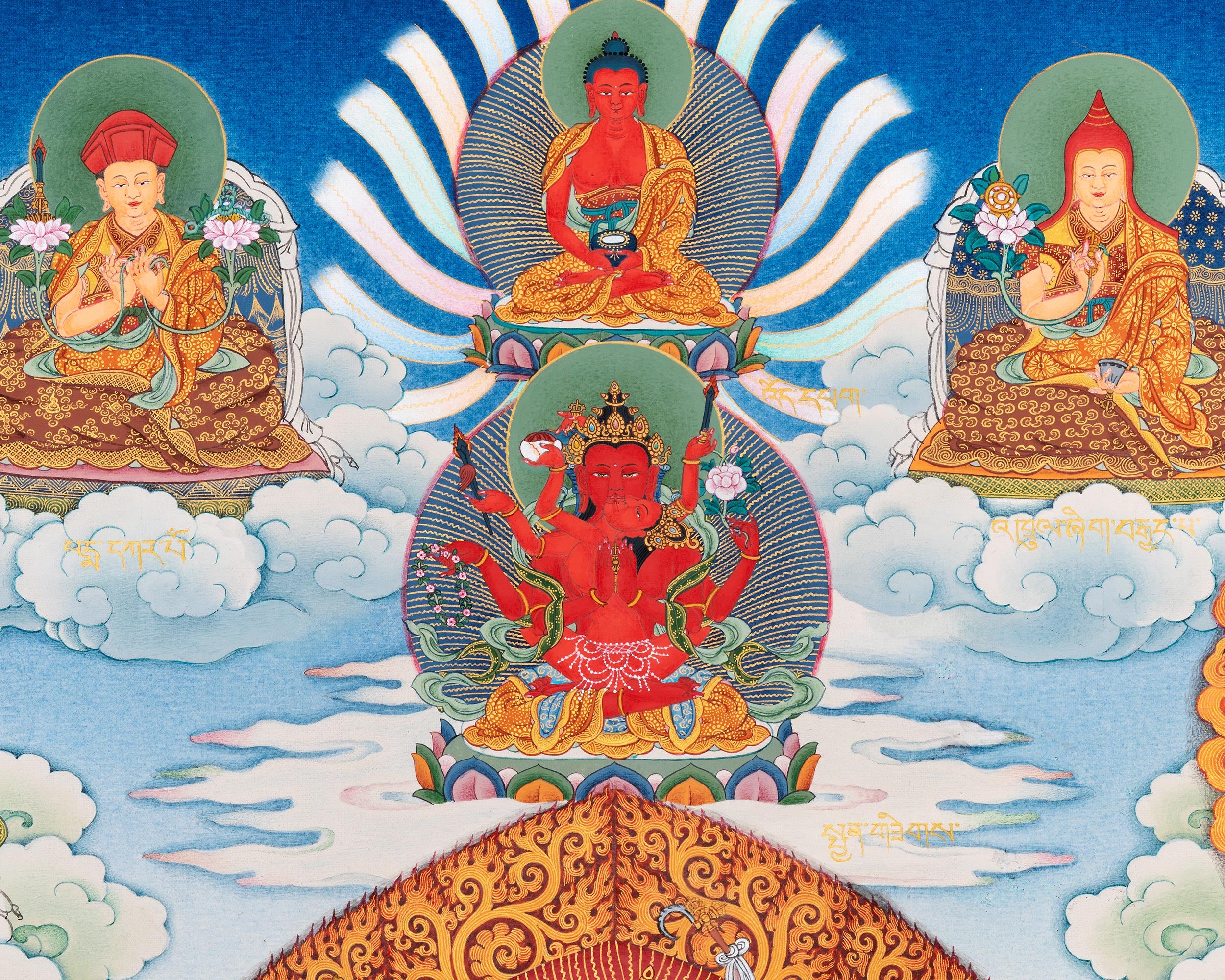 Wangdu Thangka Print | High-Quality Spiritual Artwork of Tantric Power and Blessings