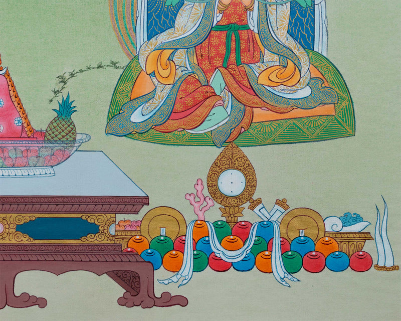 Thangka Print Of The Great Teacher | Guru Rinpoche Digital Print | Guru Padmasambhava For Meditation