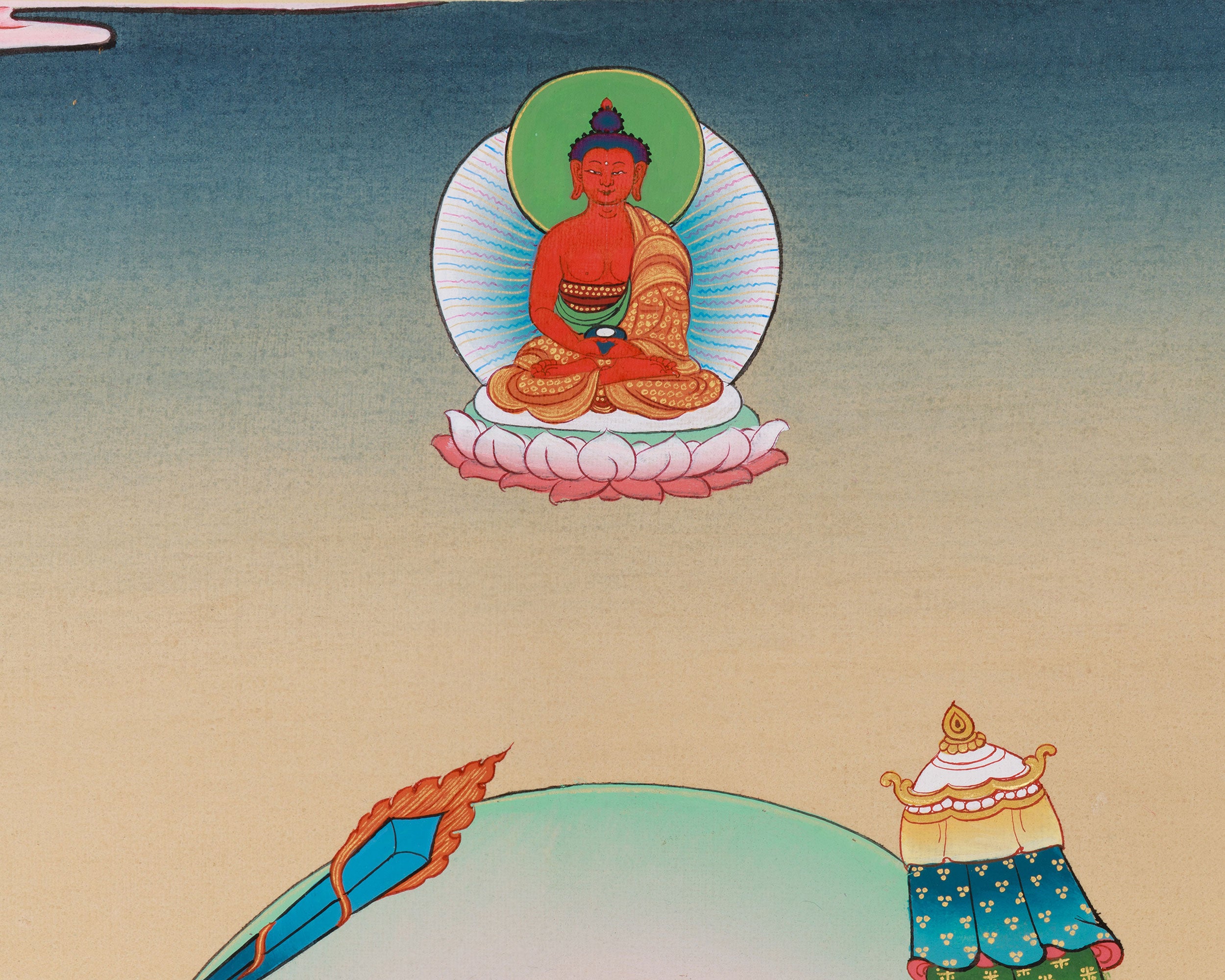 Cundi Bodhisattva Canvas Print | Featuring Amitabha Buddha | Digital Printing