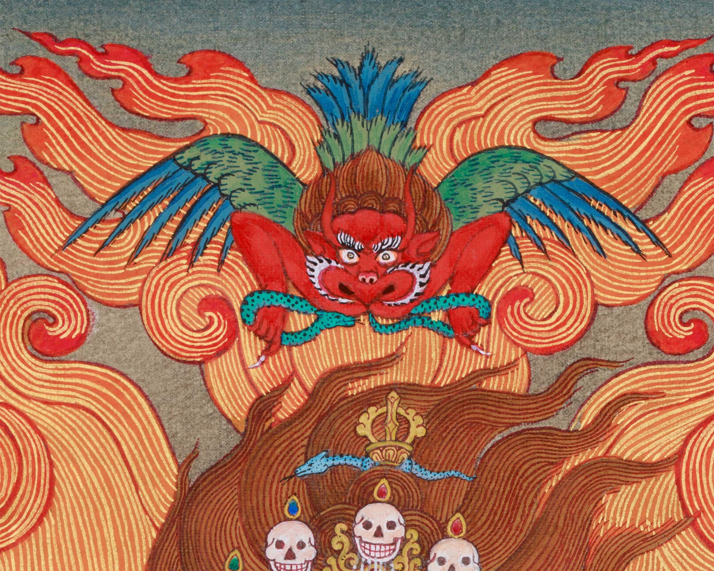 Sakya Mahakala Painting | The Powerful Protector of the Sakya Tradition