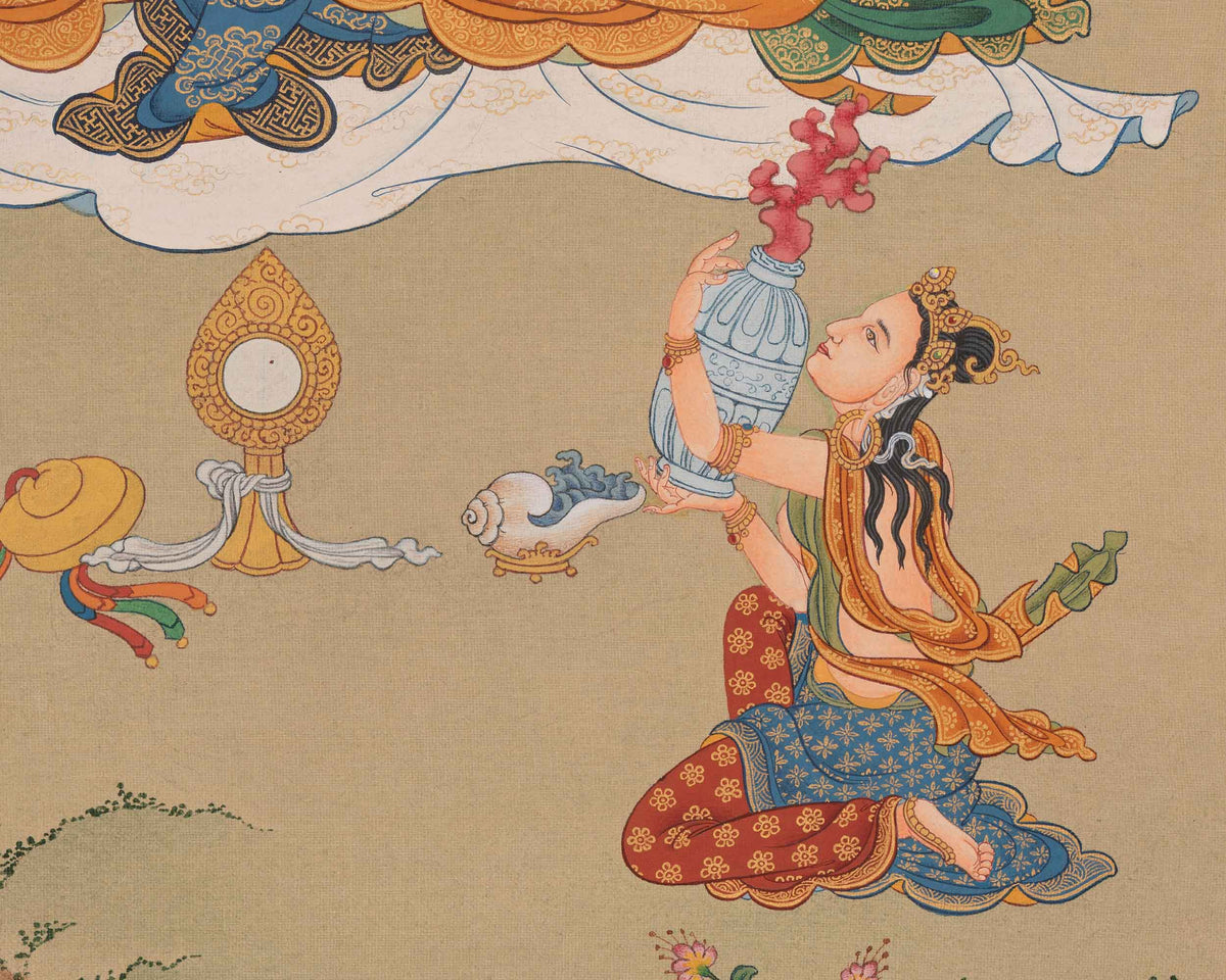 Amitayus Buddha Buddhist Art | Longevity Deity | Vajrayana Buddhism