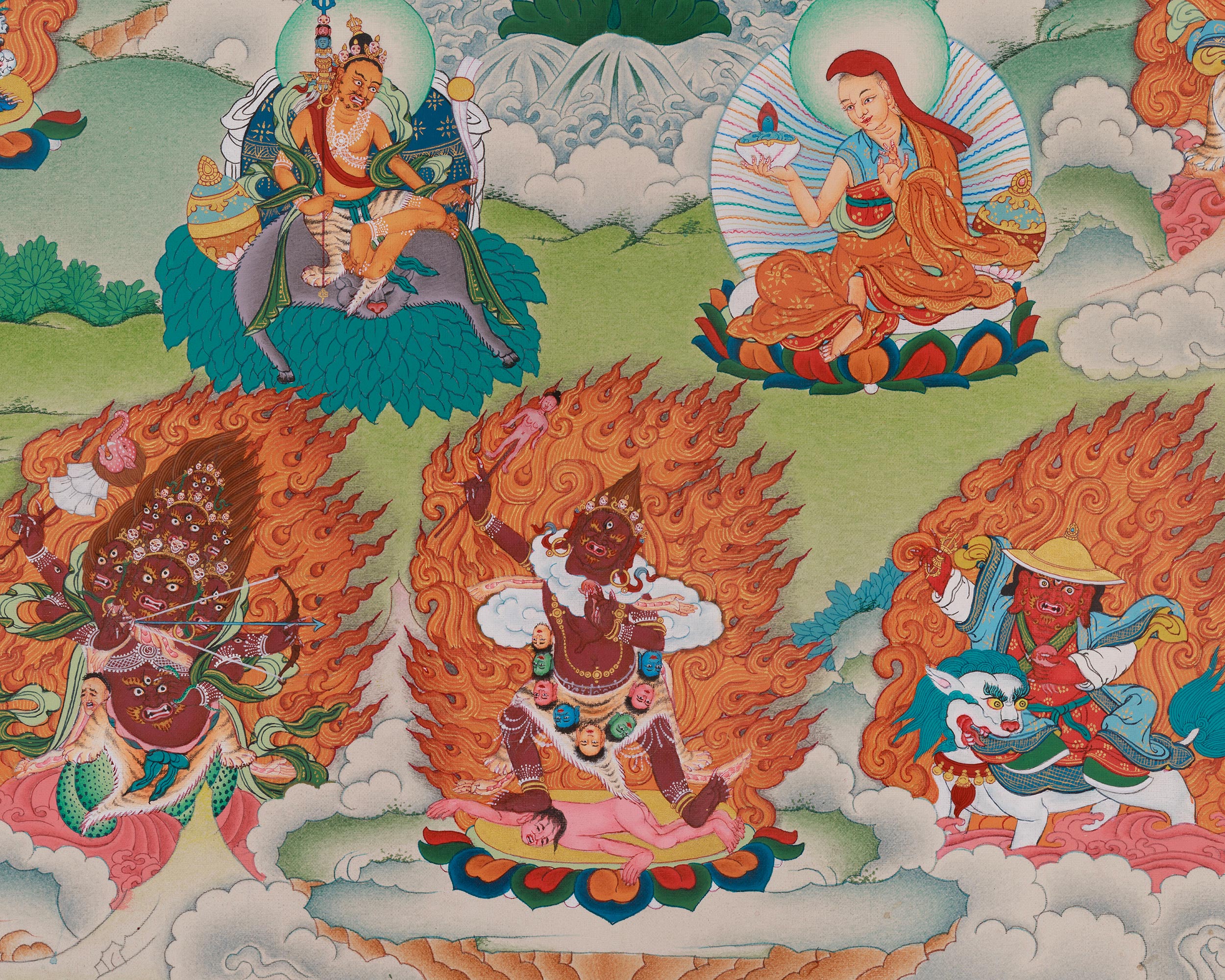 Vajrayana Guru Rinpoche Artwork | Sacred Padmasambhava Thangka Painting