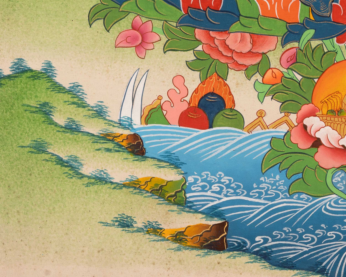 Guru Padmasambhava Thangka | Religious Painting | Wall Decors