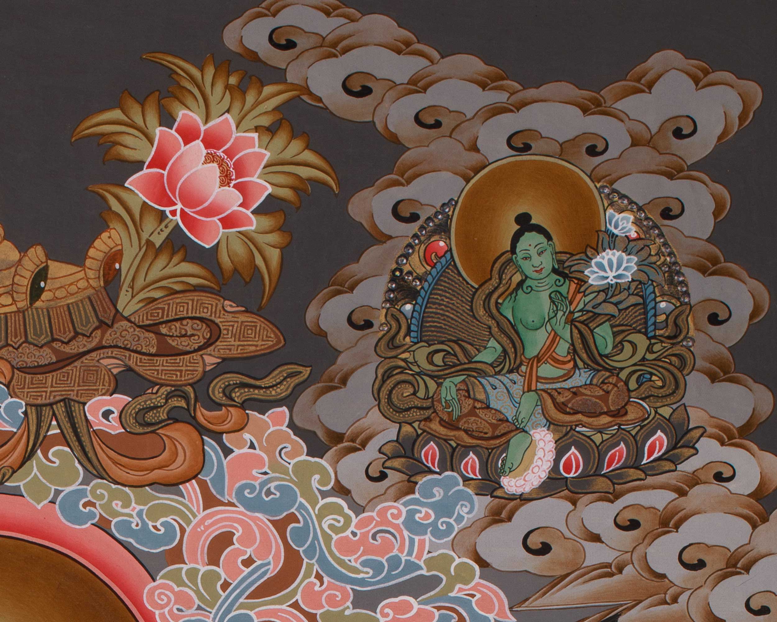 Tibetan Thangka Of Maitreya Buddha | Future Buddha